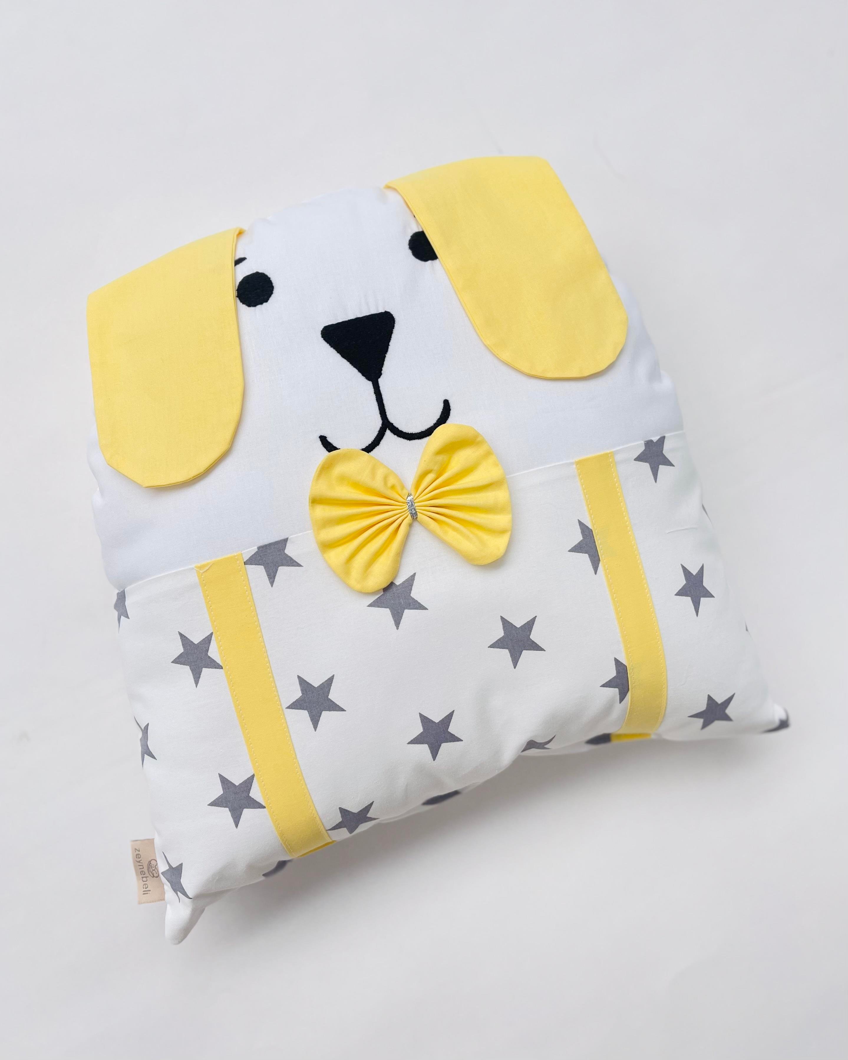 Grey Stars Sarı Uyku Seti | Uyku Setleri Fiyatları - zeynebeli.com