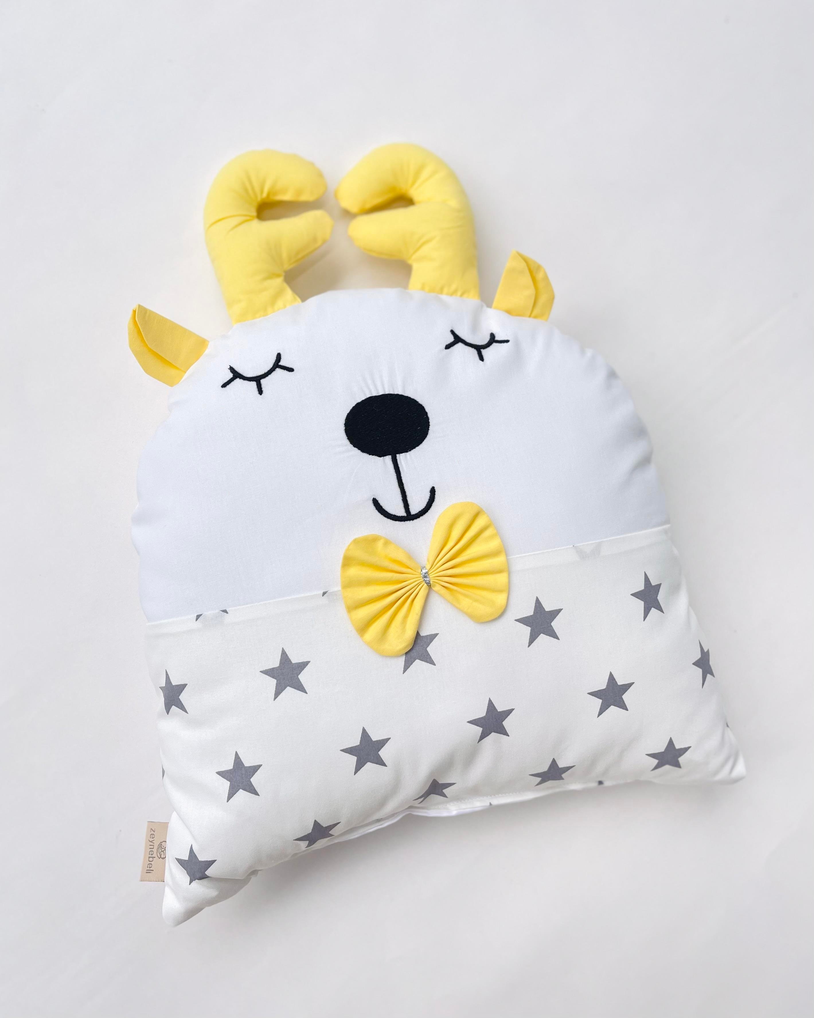 Grey Stars Sarı Uyku Seti | Uyku Setleri Fiyatları - zeynebeli.com