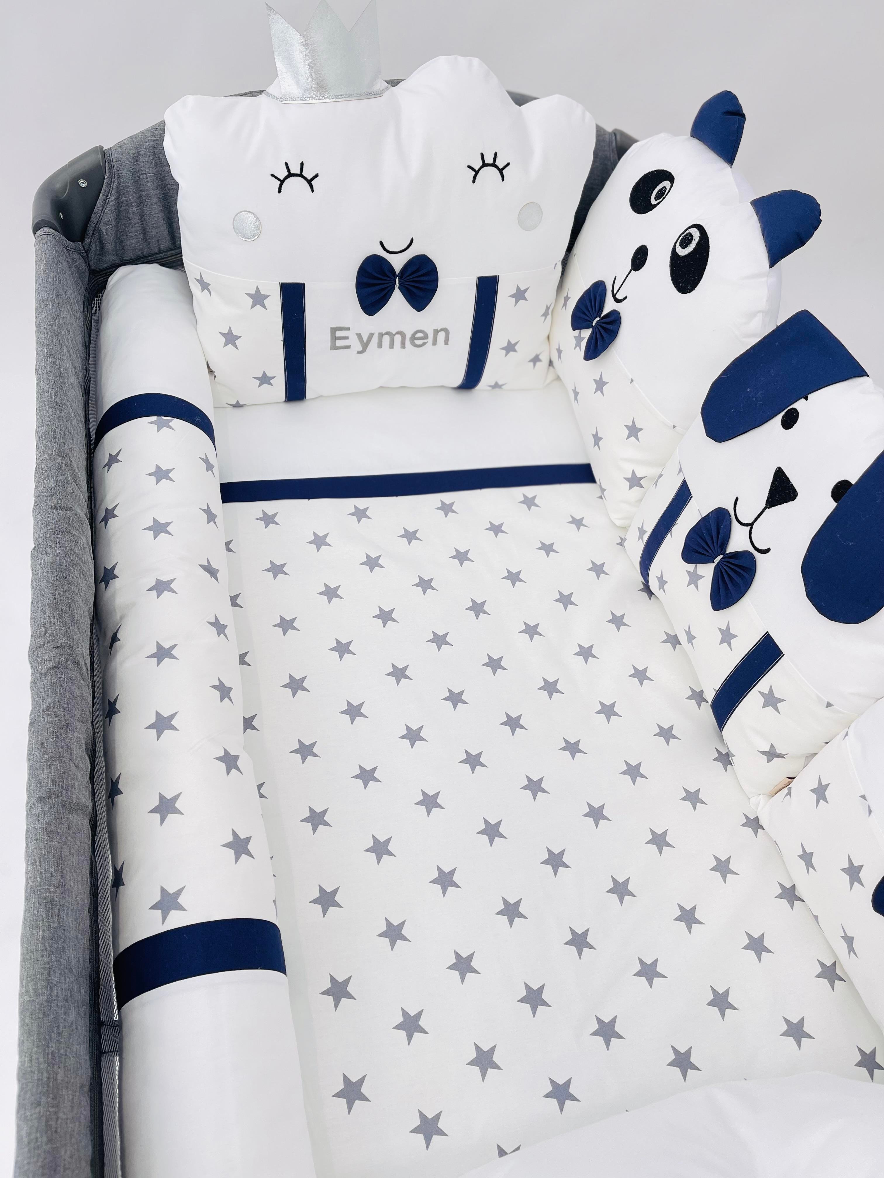 Grey Stars Lacivert Uyku Seti | Uyku Setleri Fiyatları - zeynebeli.com