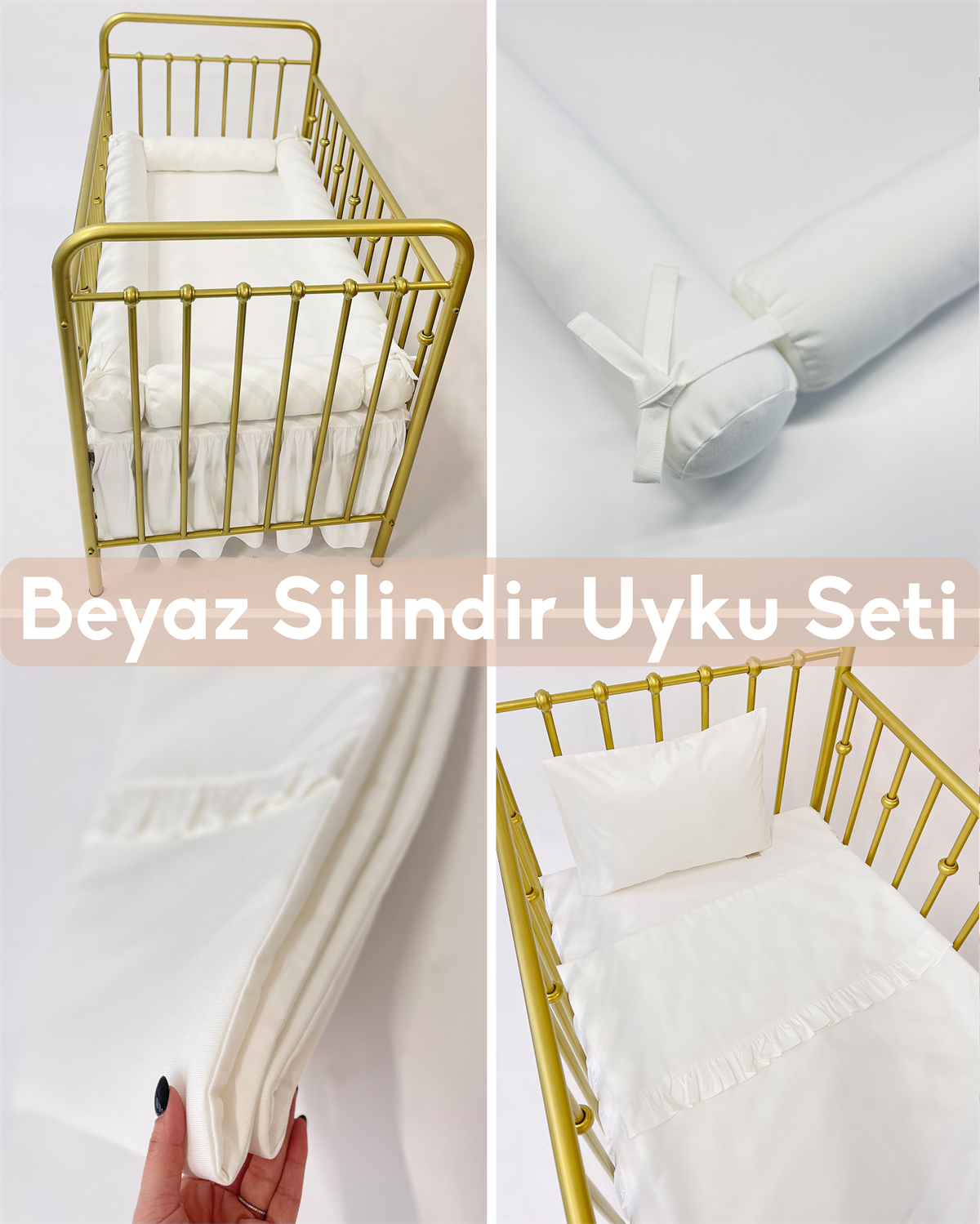Beyaz Silindir Uyku Seti | Uyku Setleri Fiyatları - zeynebeli.com