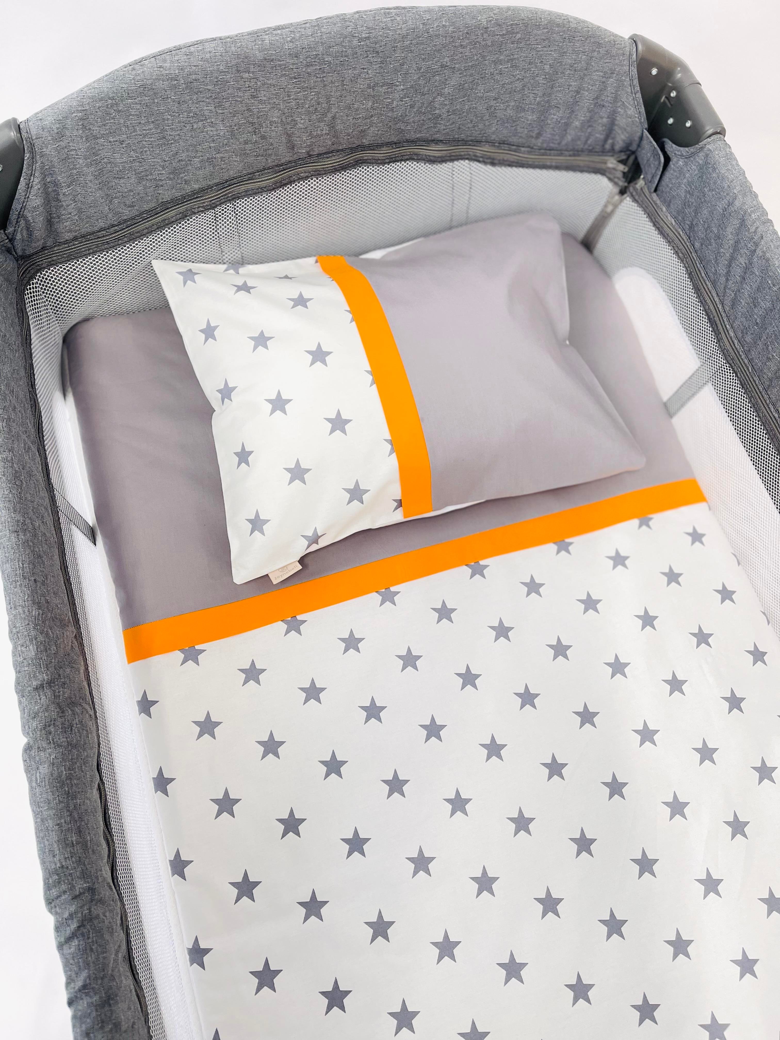 Grey Stars Turuncu Uyku Seti | Uyku Setleri Fiyatları - zeynebeli.com