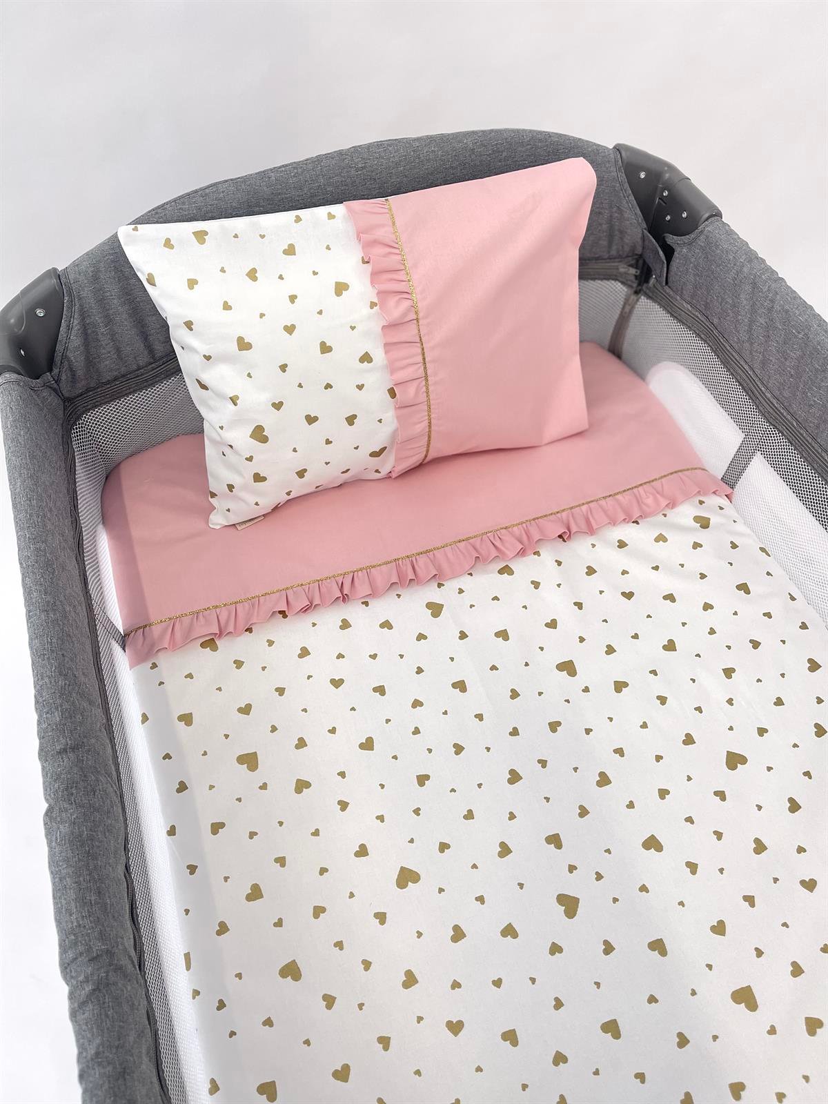 Gold Kalpler Fırfırlı Pudra Nevresim Takımı | Nevresim Takımı Fiyatları - zeynebeli.com