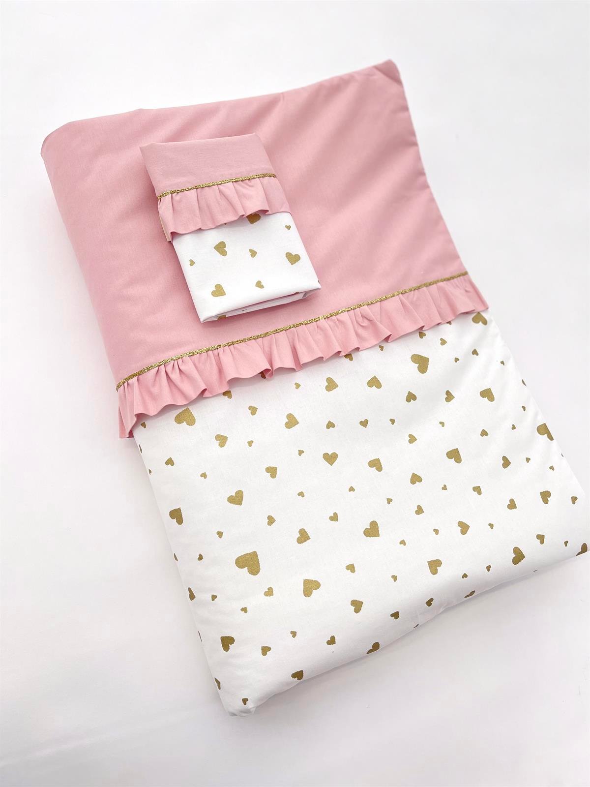 Gold Kalpler Fırfırlı Pudra Nevresim Takımı | Nevresim Takımı Fiyatları - zeynebeli.com