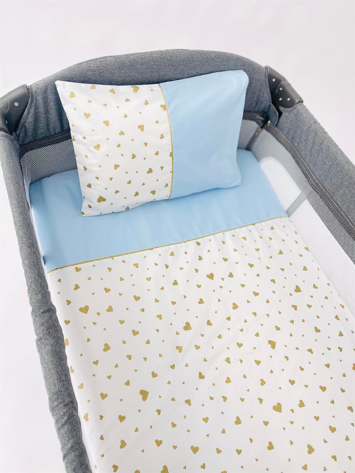 Gold Kalplet Mavi Uyku Seti| Uyku Setleri Fiyatları - zeynebeli.com