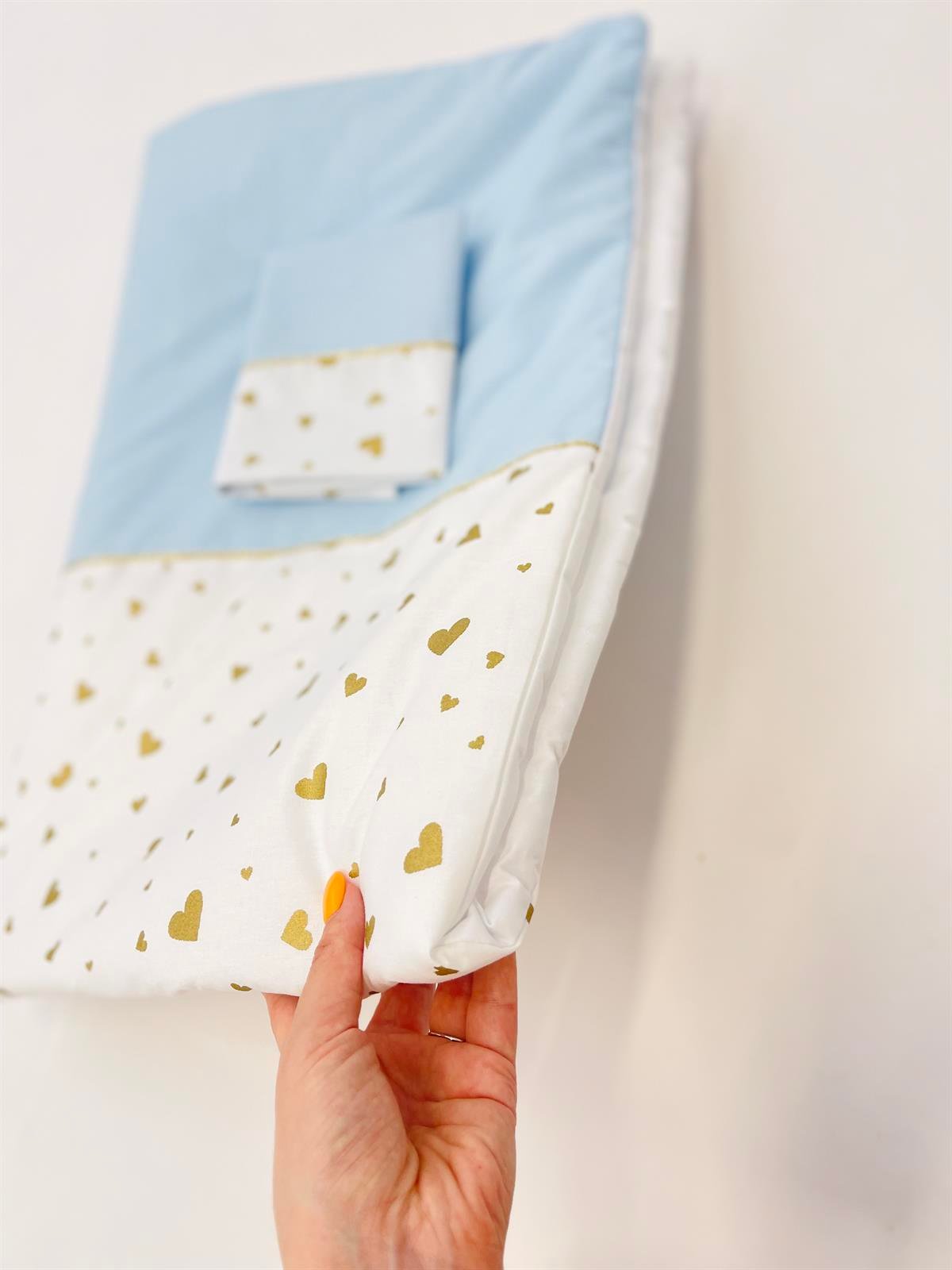 Gold Kalplet Mavi Uyku Seti| Uyku Setleri Fiyatları - zeynebeli.com