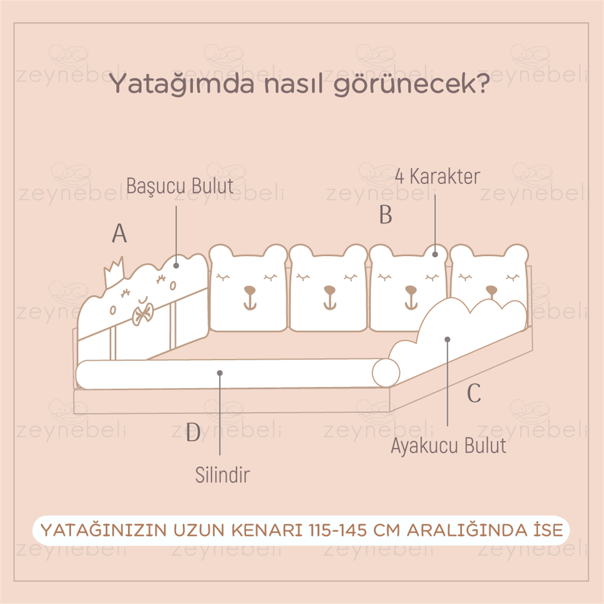 Gold Kalpler Candy Uyku Seti | Uyku Setleri Fiyatları - zeynebeli.com