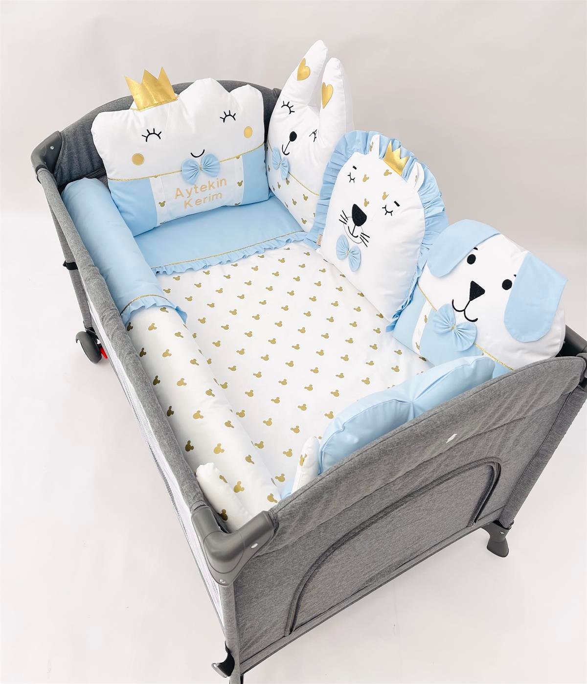 Gold Mickey Mavi Uyku Seti | Uyku Setleri Fiyatları - zeynebeli.com