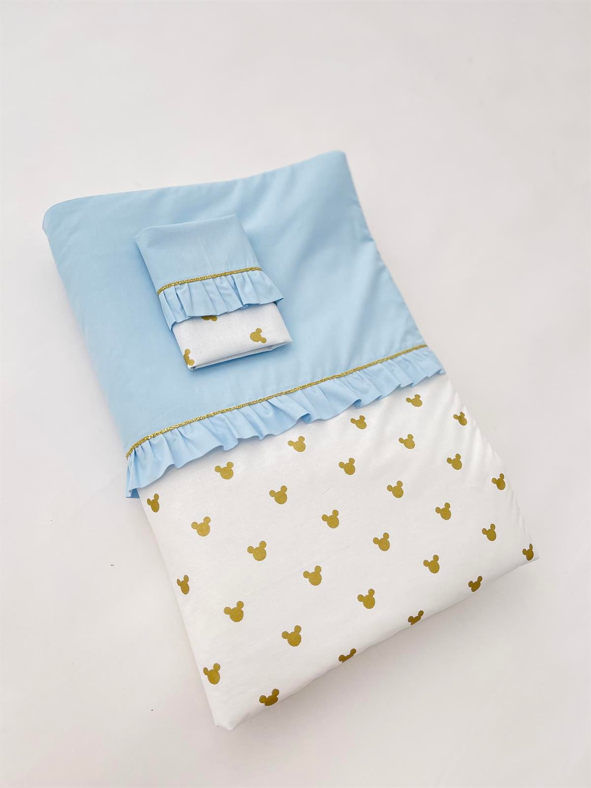 Gold Mickey Mavi Uyku Seti | Uyku Setleri Fiyatları - zeynebeli.com