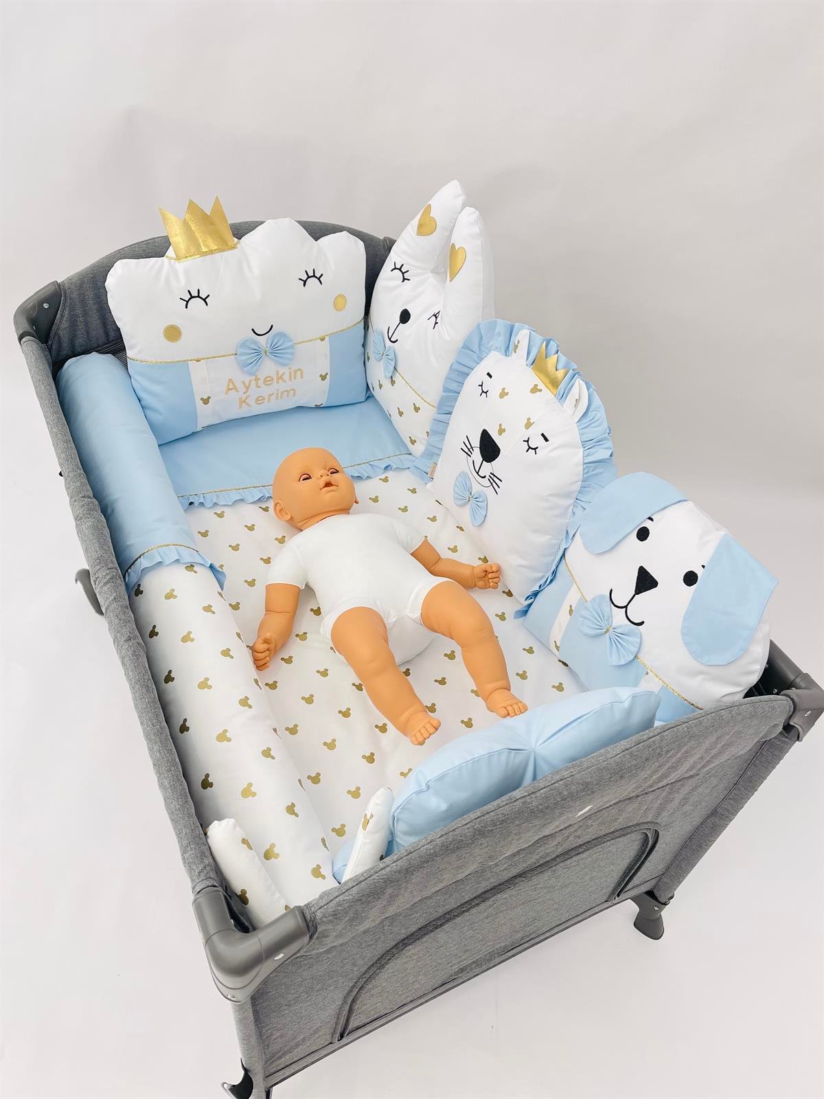 Gold Mickey Mavi Uyku Seti | Uyku Setleri Fiyatları - zeynebeli.com