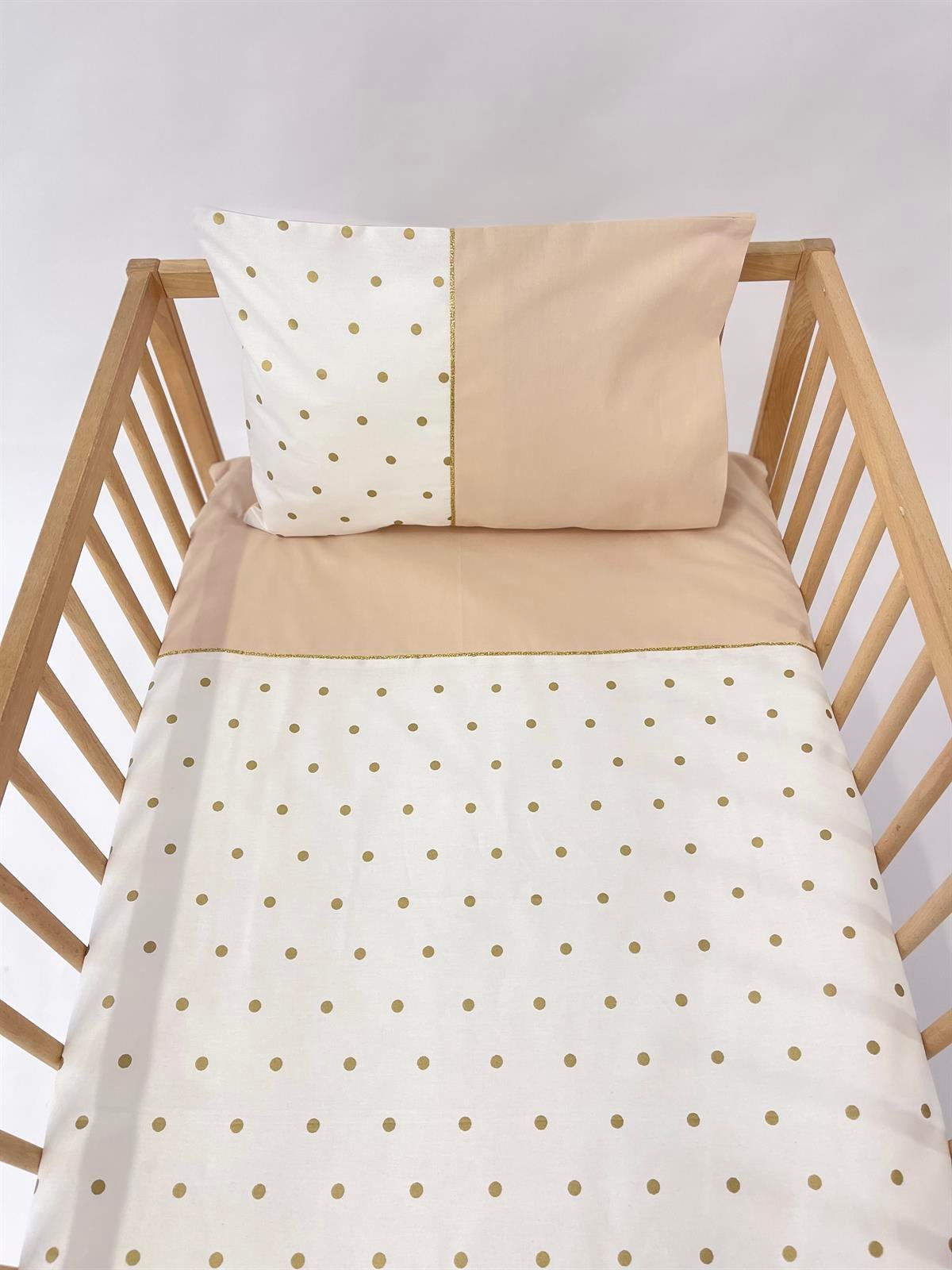 Gold Puantiyeler  Bej Nevresim Takımı | Nevresim Takımı Fiyatları - zeynebeli.com