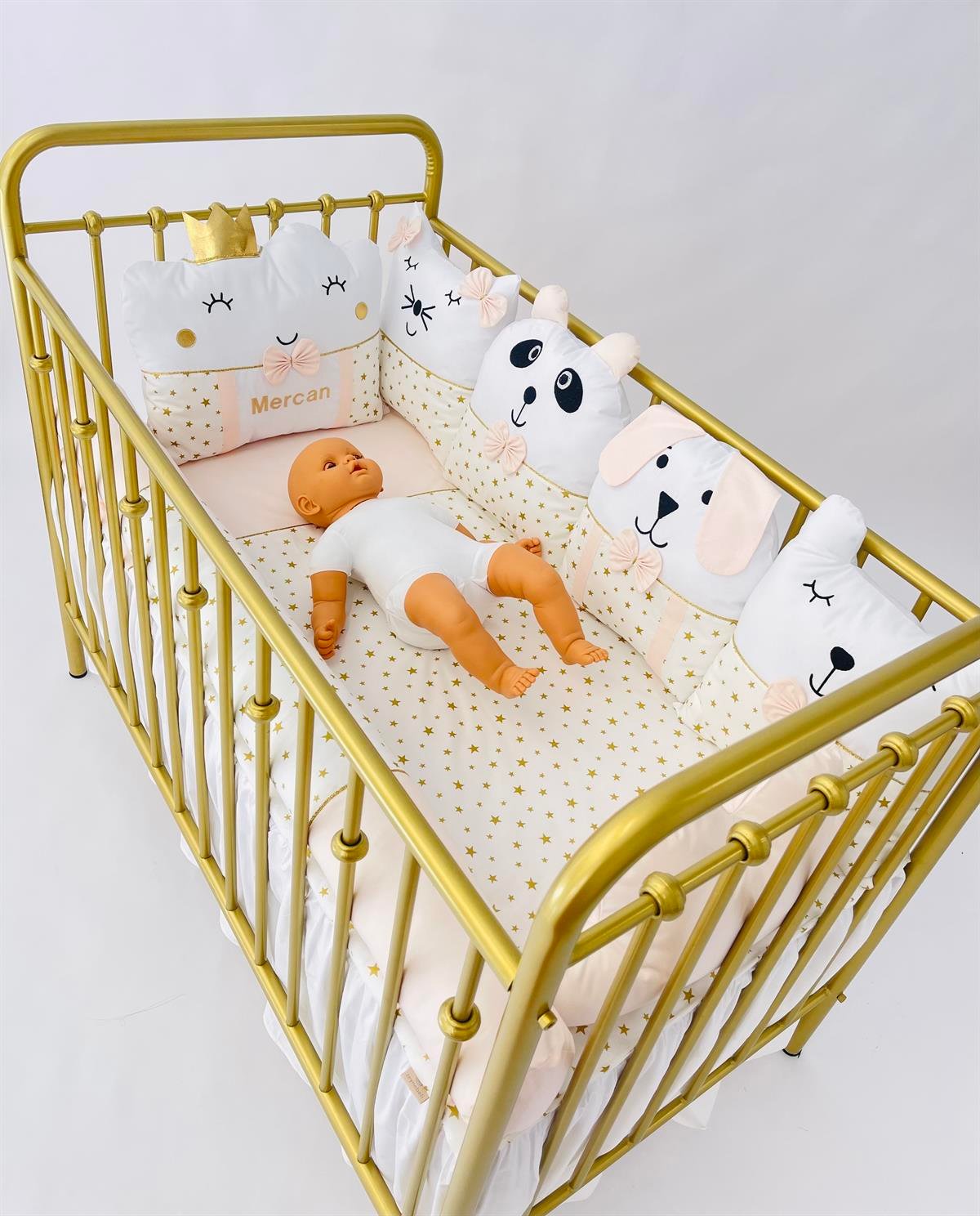 Gold Yıldızlar Somon Uyku Seti | Uyku Setleri Fiyatları - zeynebeli.com