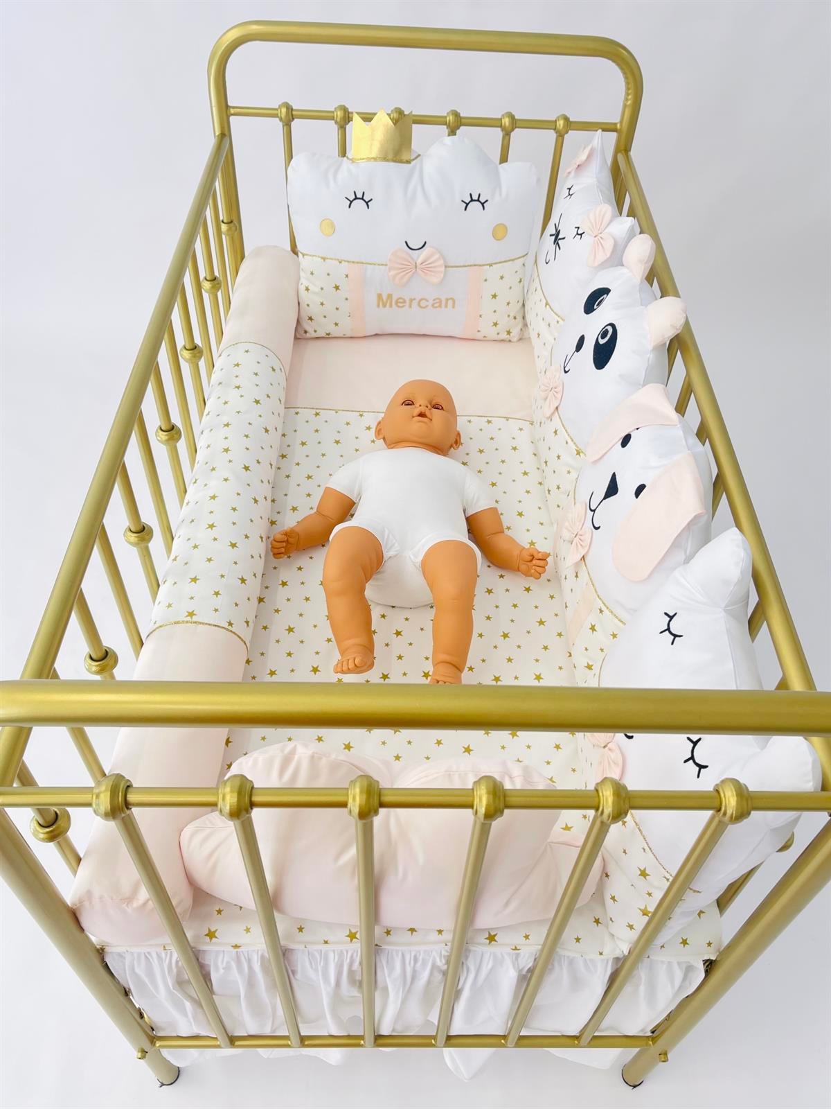 Gold Yıldızlar Somon Uyku Seti | Uyku Setleri Fiyatları - zeynebeli.com