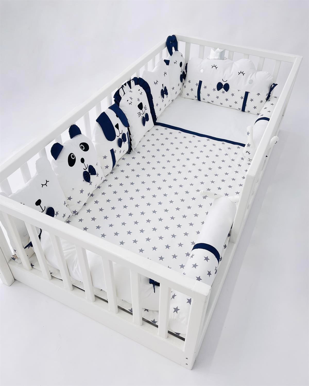 Grey Stars Lacivert Uyku Seti | Uyku Setleri Fiyatları - zeynebeli.com