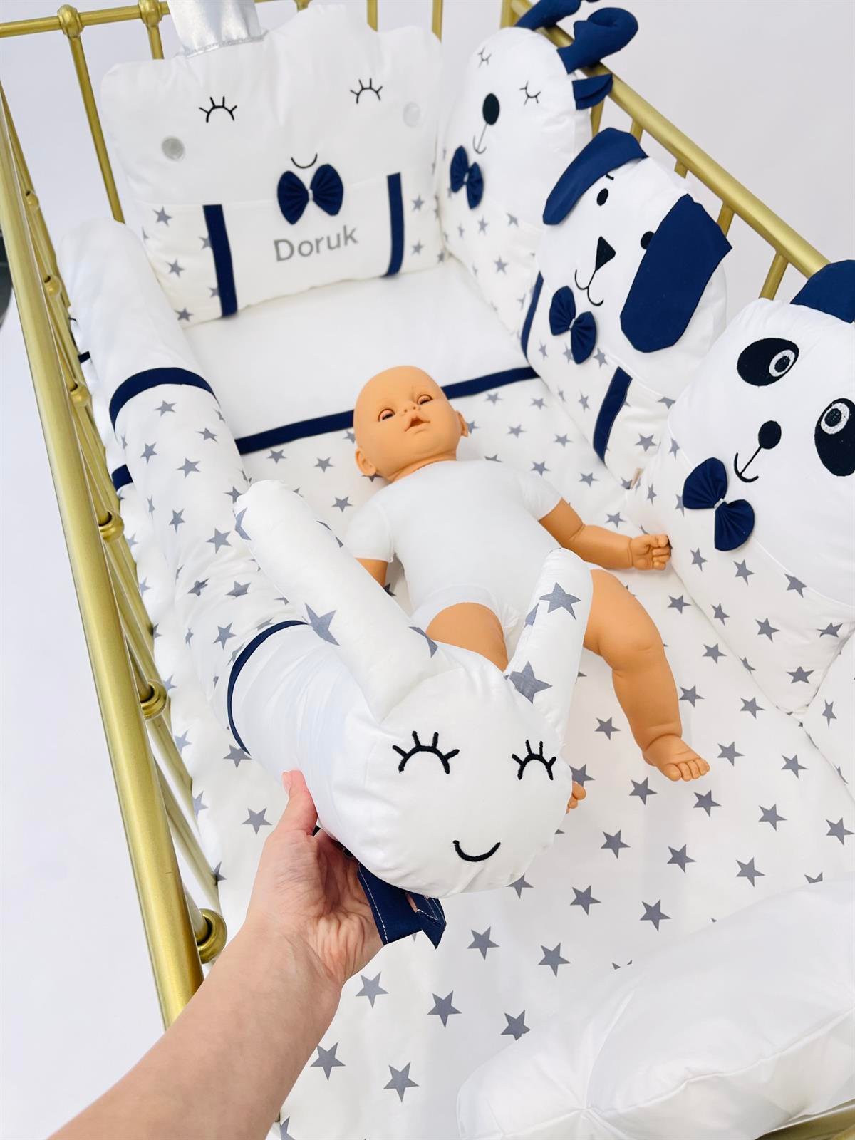 Grey Stars Lacivert Uyku Seti | Uyku Setleri Fiyatları - zeynebeli.com