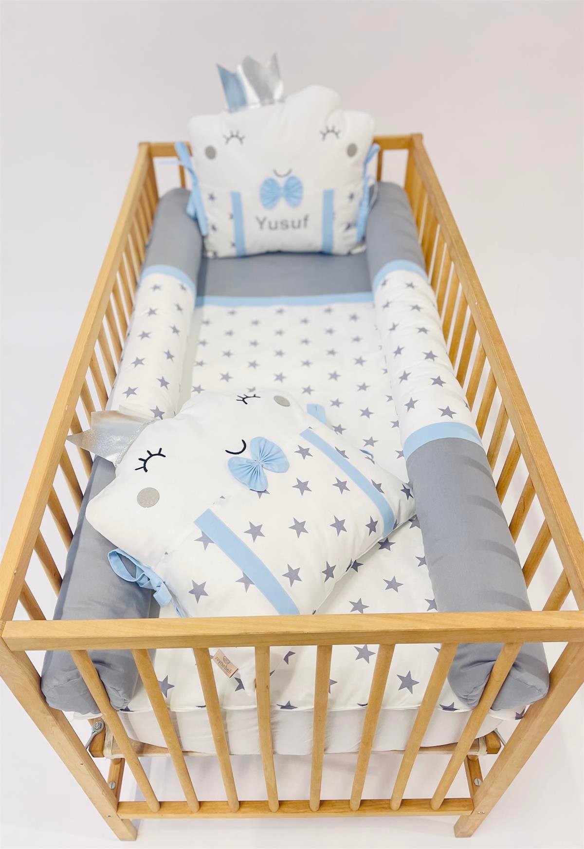 Grey Stars Mavi Nevresim Takımı | Nevresim Takımı Fiyatları - zeynebeli.com