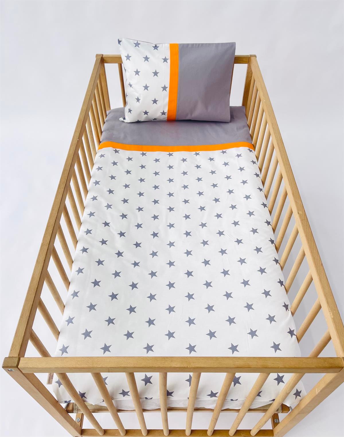 Grey Stars Turuncu Nevresim Takımı | Nevresim Takımı Fiyatları - zeynebeli.com