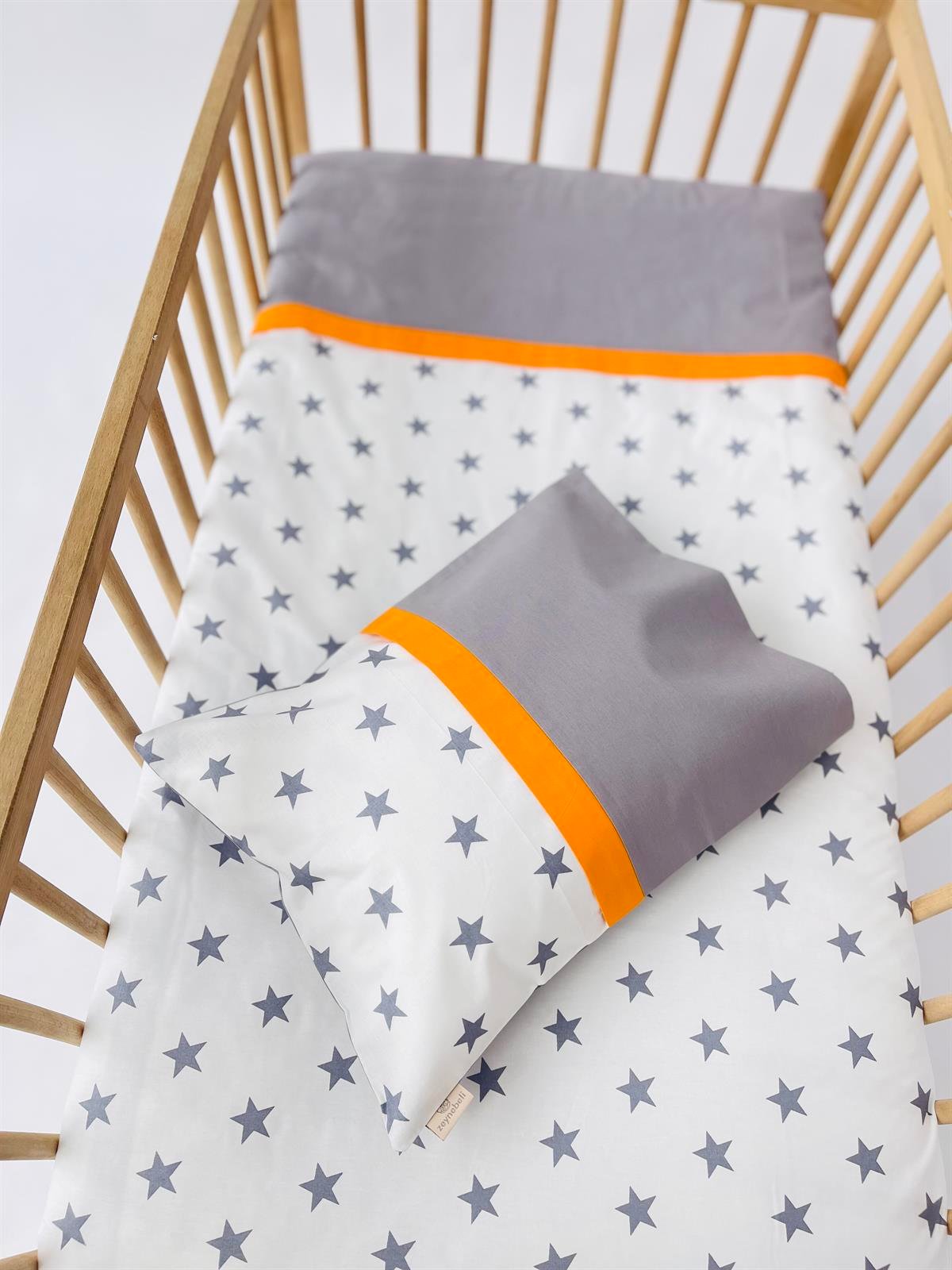 Grey Stars Turuncu Nevresim Takımı | Nevresim Takımı Fiyatları - zeynebeli.com