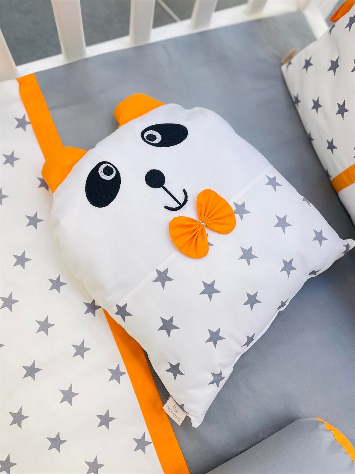 Grey Stars Turuncu Uyku Seti | Uyku Setleri Fiyatları - zeynebeli.com
