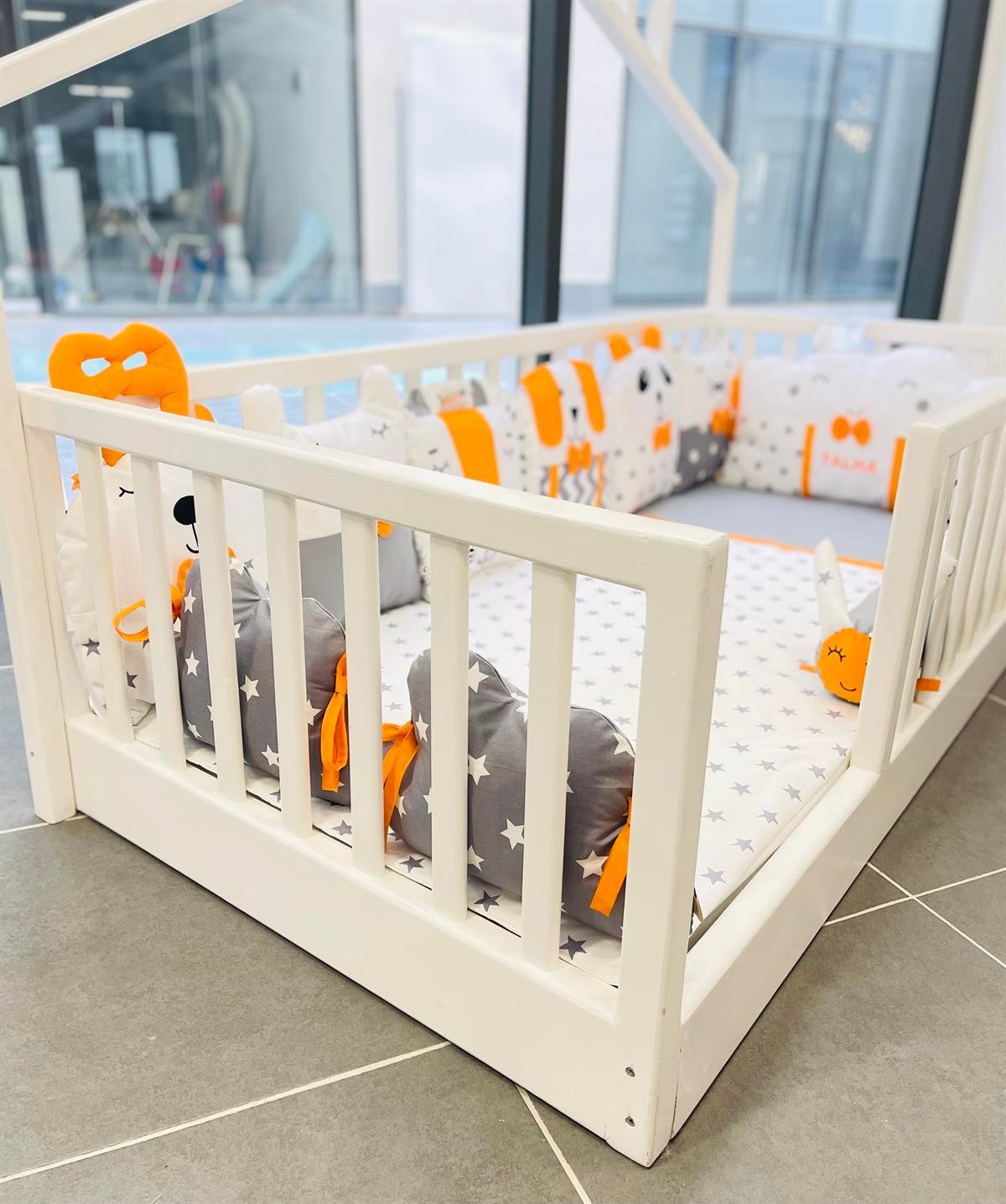 Grey Stars Turuncu Uyku Seti | Uyku Setleri Fiyatları - zeynebeli.com