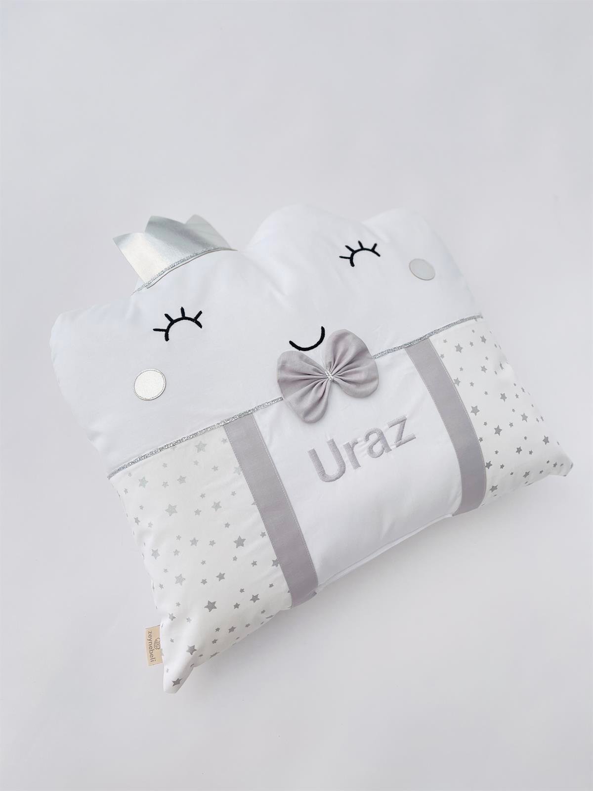 Gümüş Yıldızlar Gri Uyku Seti | Uyku Setleri Fiyatları - zeynebeli.com