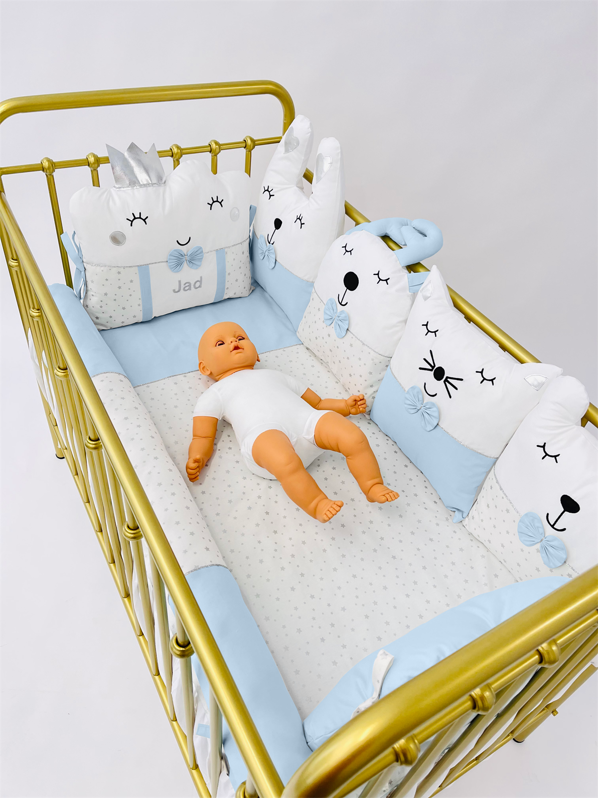 Gümüş yıldızlar Mavi Nevresim Takımı | Nevresim Takımı Fiyatları - zeynebeli.com