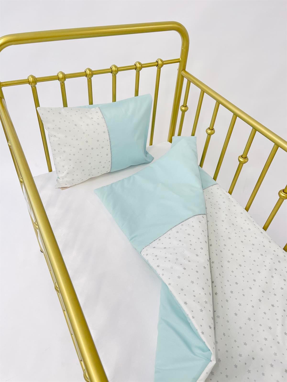 Gümüş Yıldızlar Mint Uyku Seti | Uyku Setleri Fiyatları - zeynebeli.com
