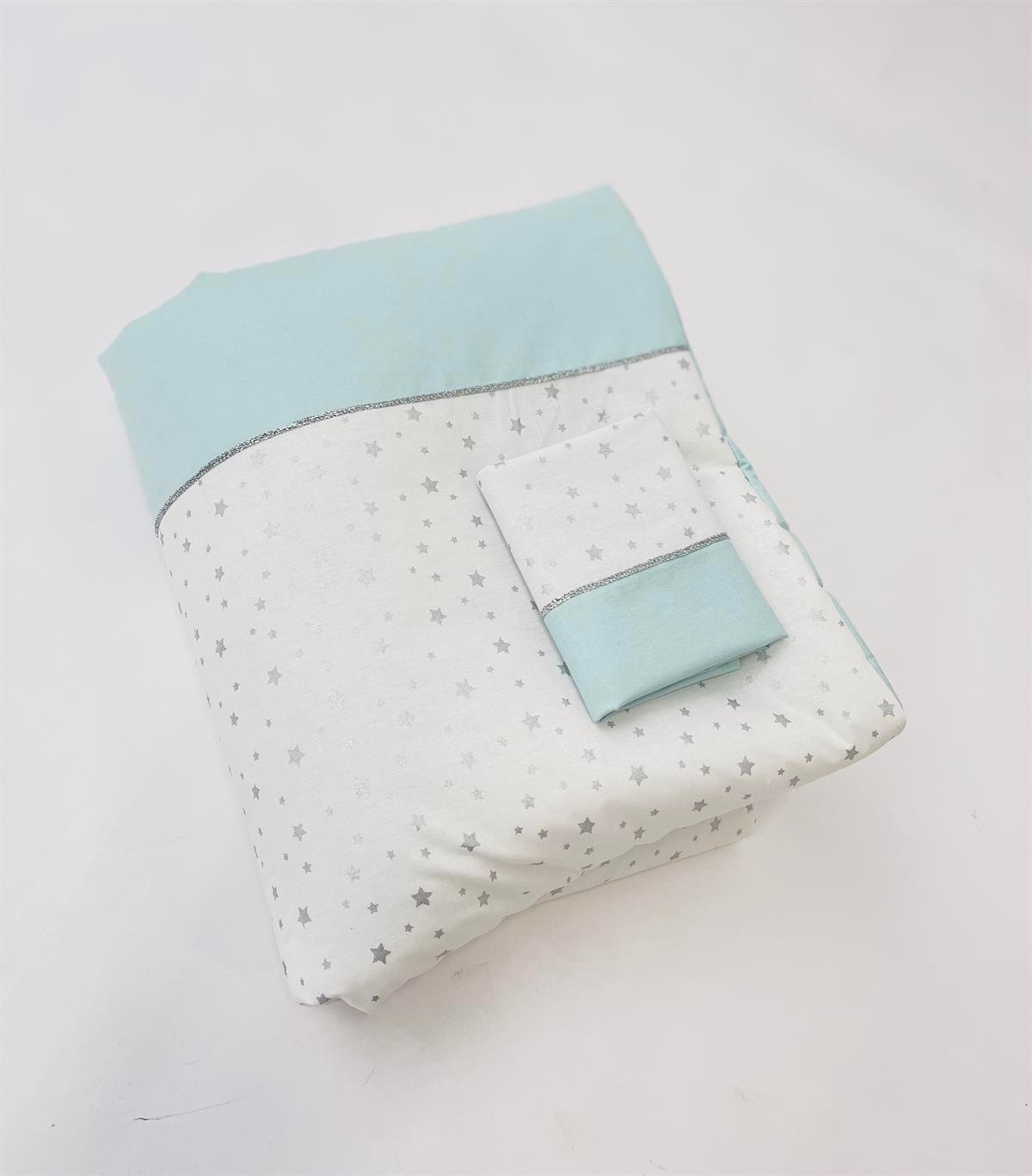 Gümüş Yıldızlar Mint Uyku Seti | Uyku Setleri Fiyatları - zeynebeli.com