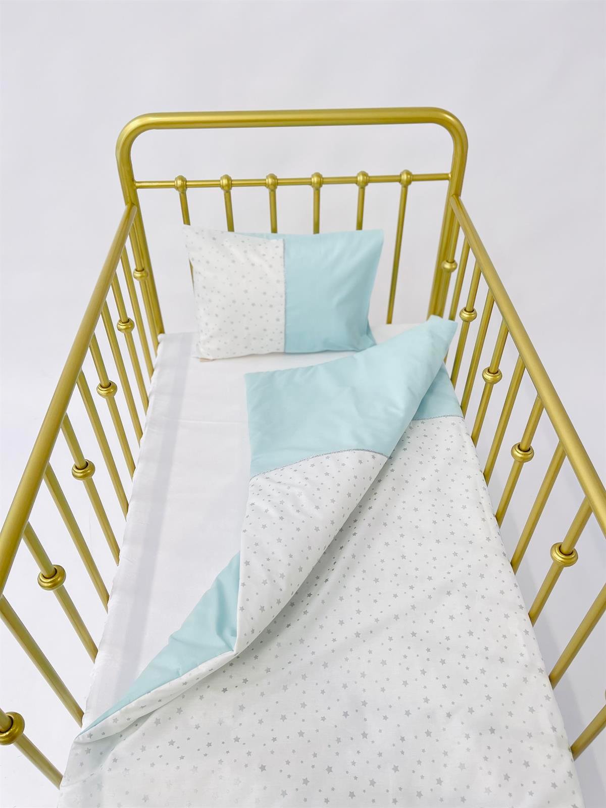 Gümüş Yıldızlar Mint Uyku Seti | Uyku Setleri Fiyatları - zeynebeli.com