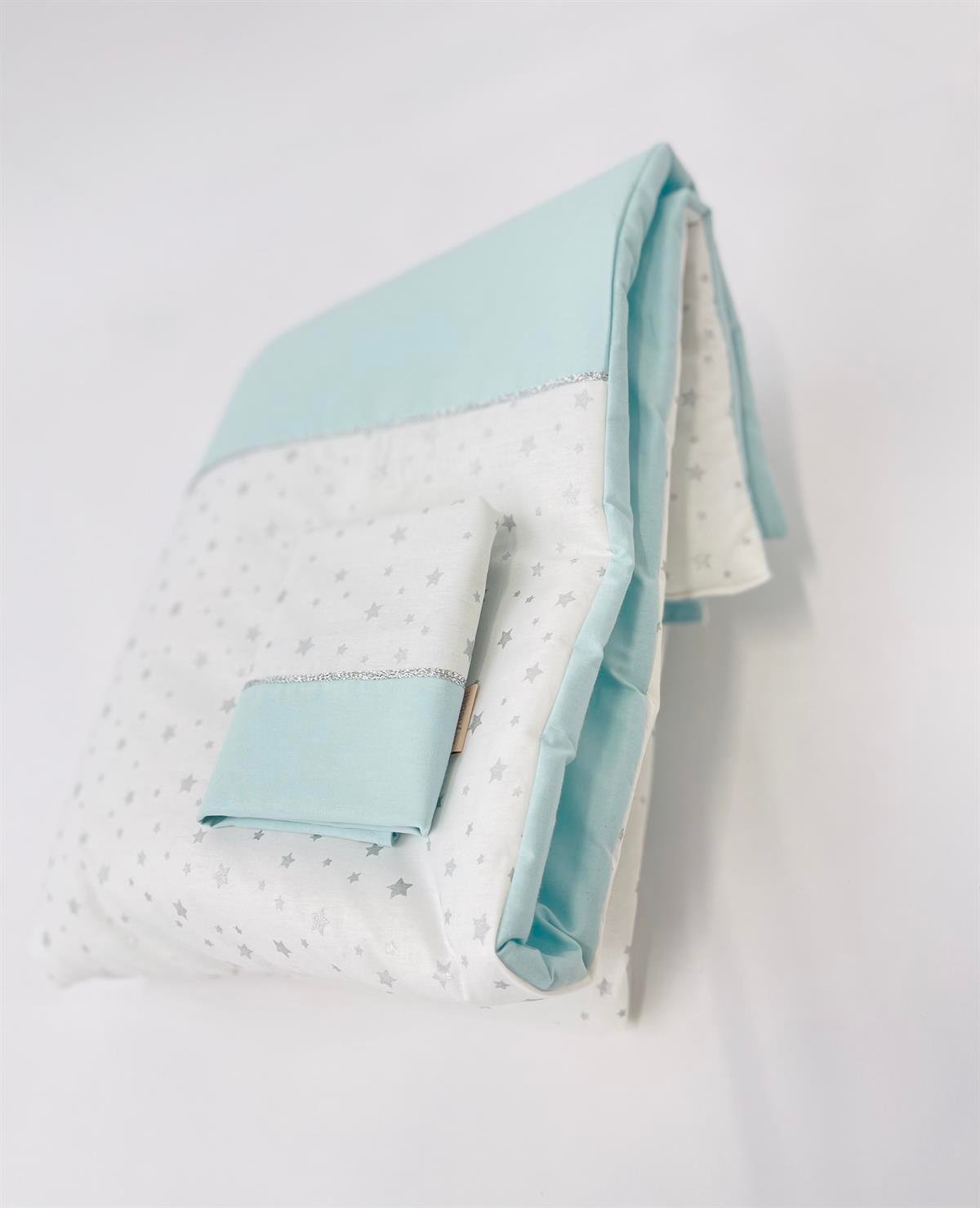 Gümüş Yıldızlar Mint Uyku Seti | Uyku Setleri Fiyatları - zeynebeli.com