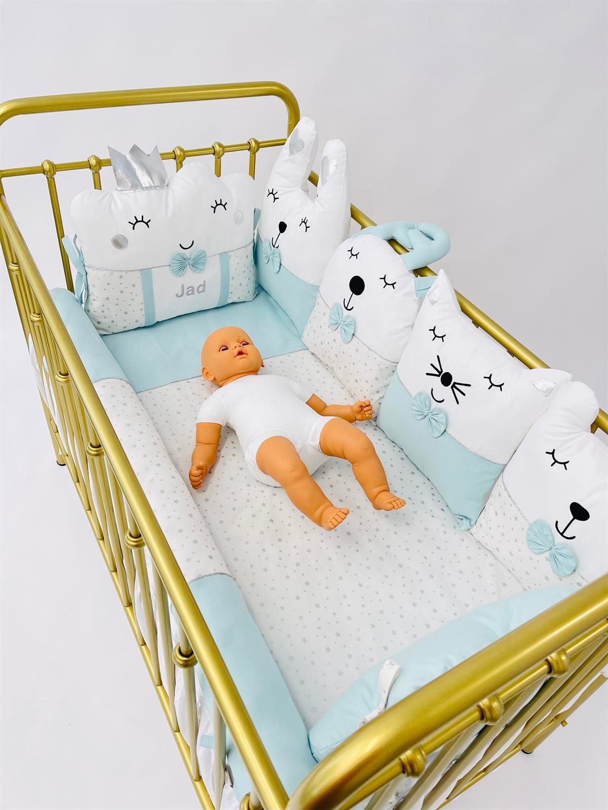 Gümüş Yıldızlar Mint Uyku Seti | Uyku Setleri Fiyatları - zeynebeli.com