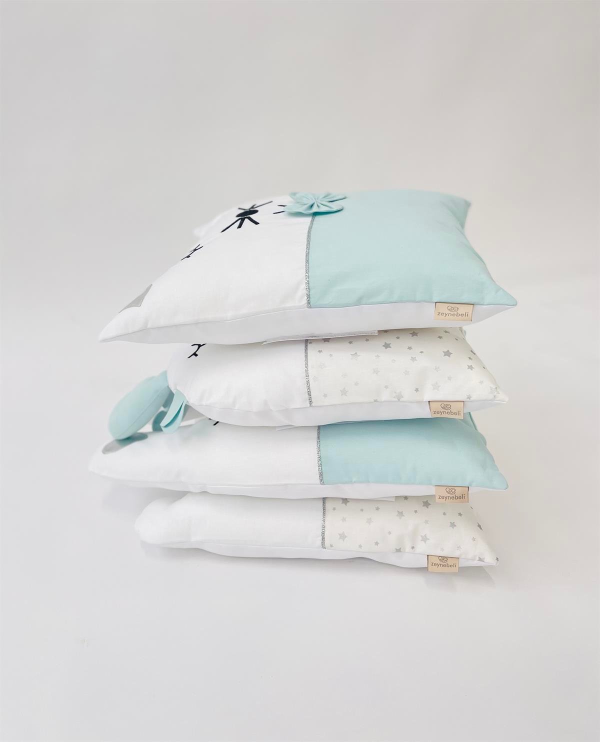 Gümüş Yıldızlar Mint Uyku Seti | Uyku Setleri Fiyatları - zeynebeli.com