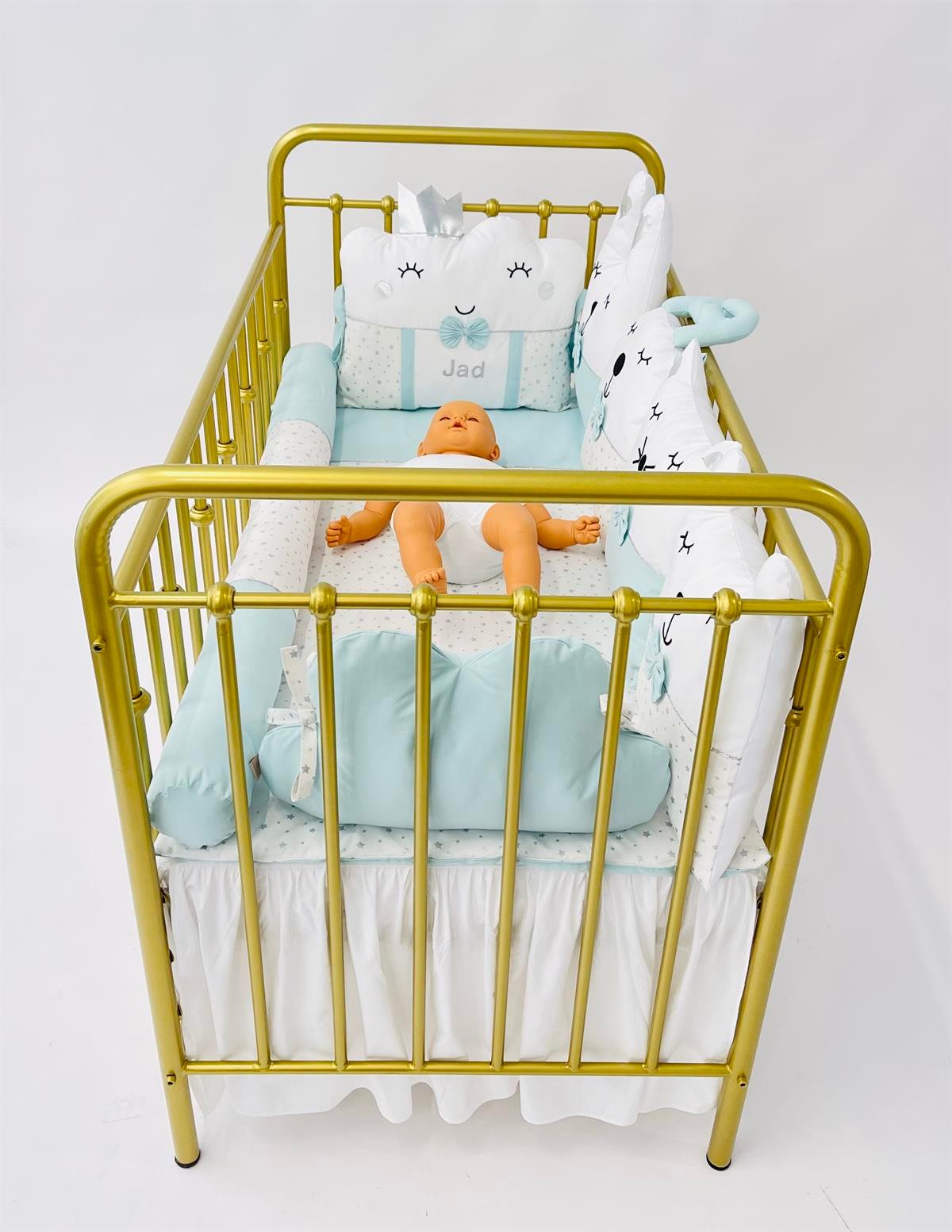 Gümüş Yıldızlar Mint Uyku Seti | Uyku Setleri Fiyatları - zeynebeli.com