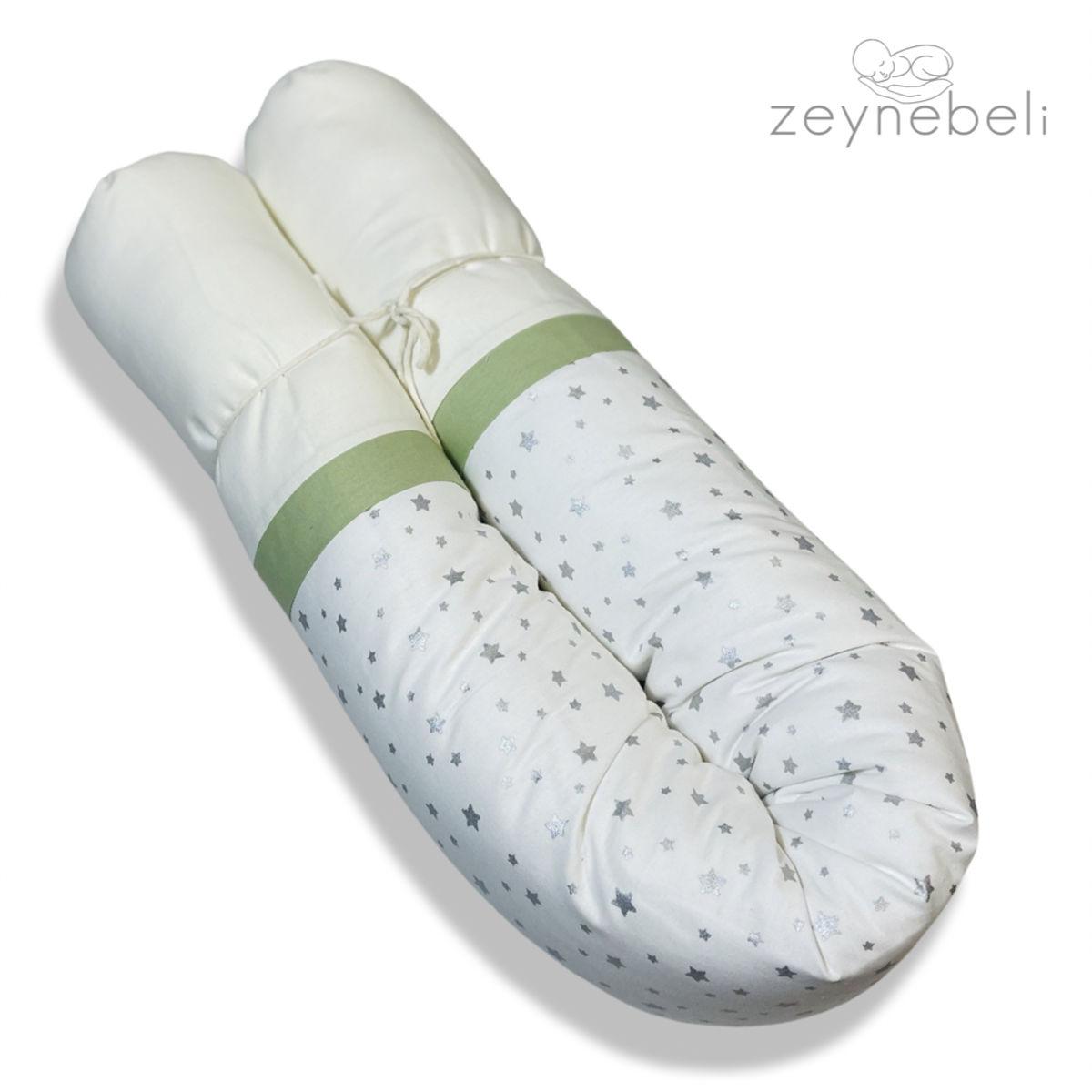 Gümüş Yıldızlar Yeşil Uyku Seti | Uyku Setleri Fiyatları - zeynebeli.com