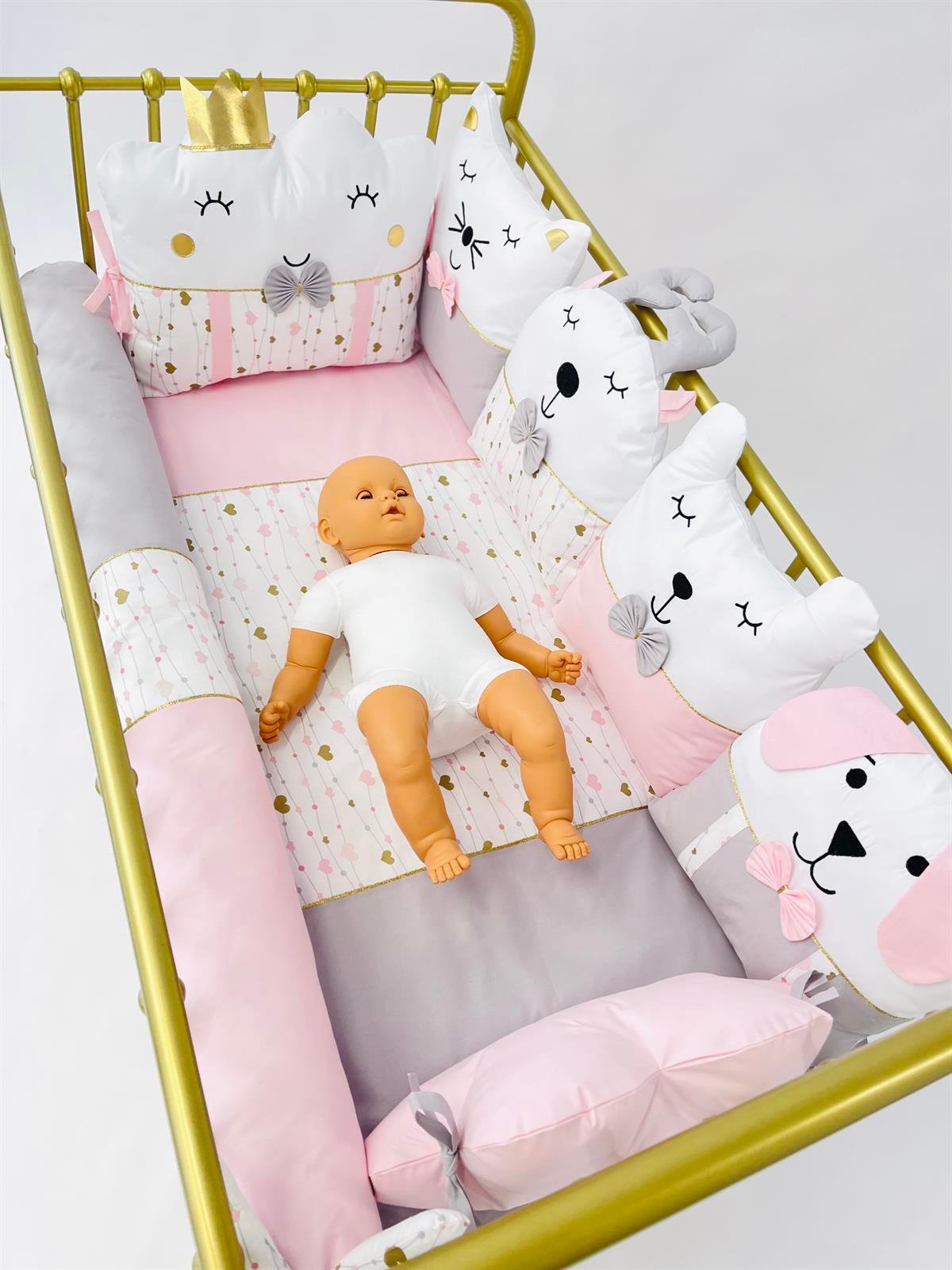 Pembe Kalpler Gold Nevresim Takımı | Nevresim Takımı Fiyatları - zeynebeli.com