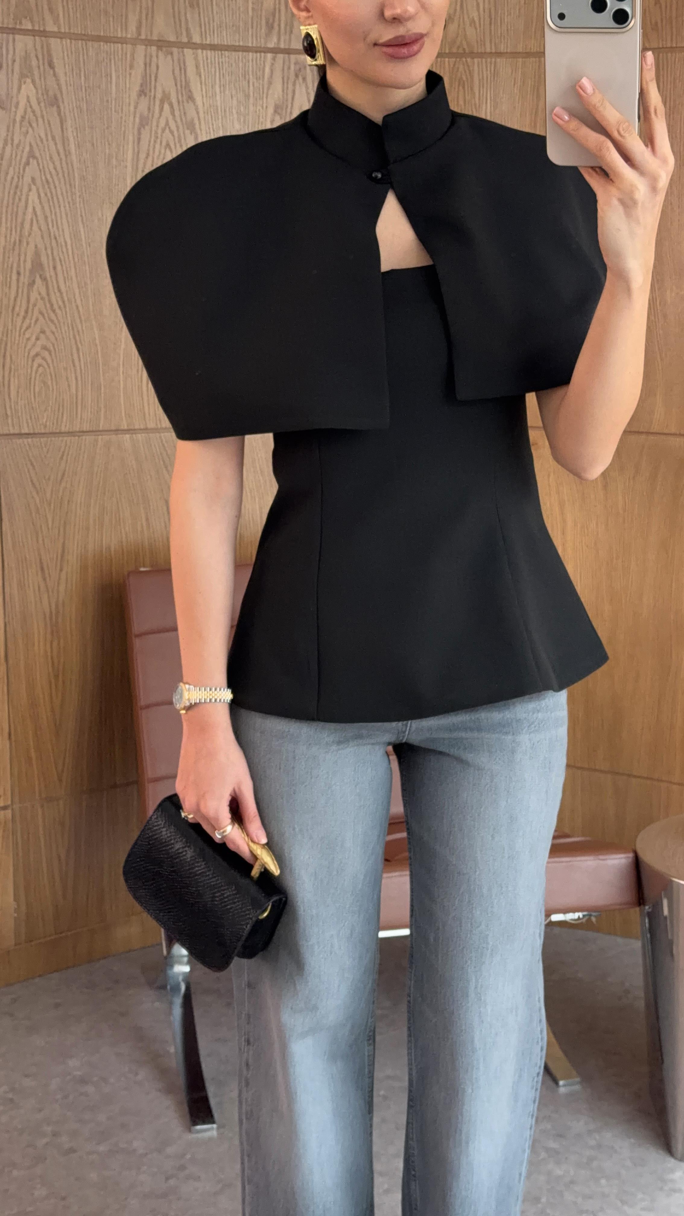 2 Parçalı Siyah Bluz