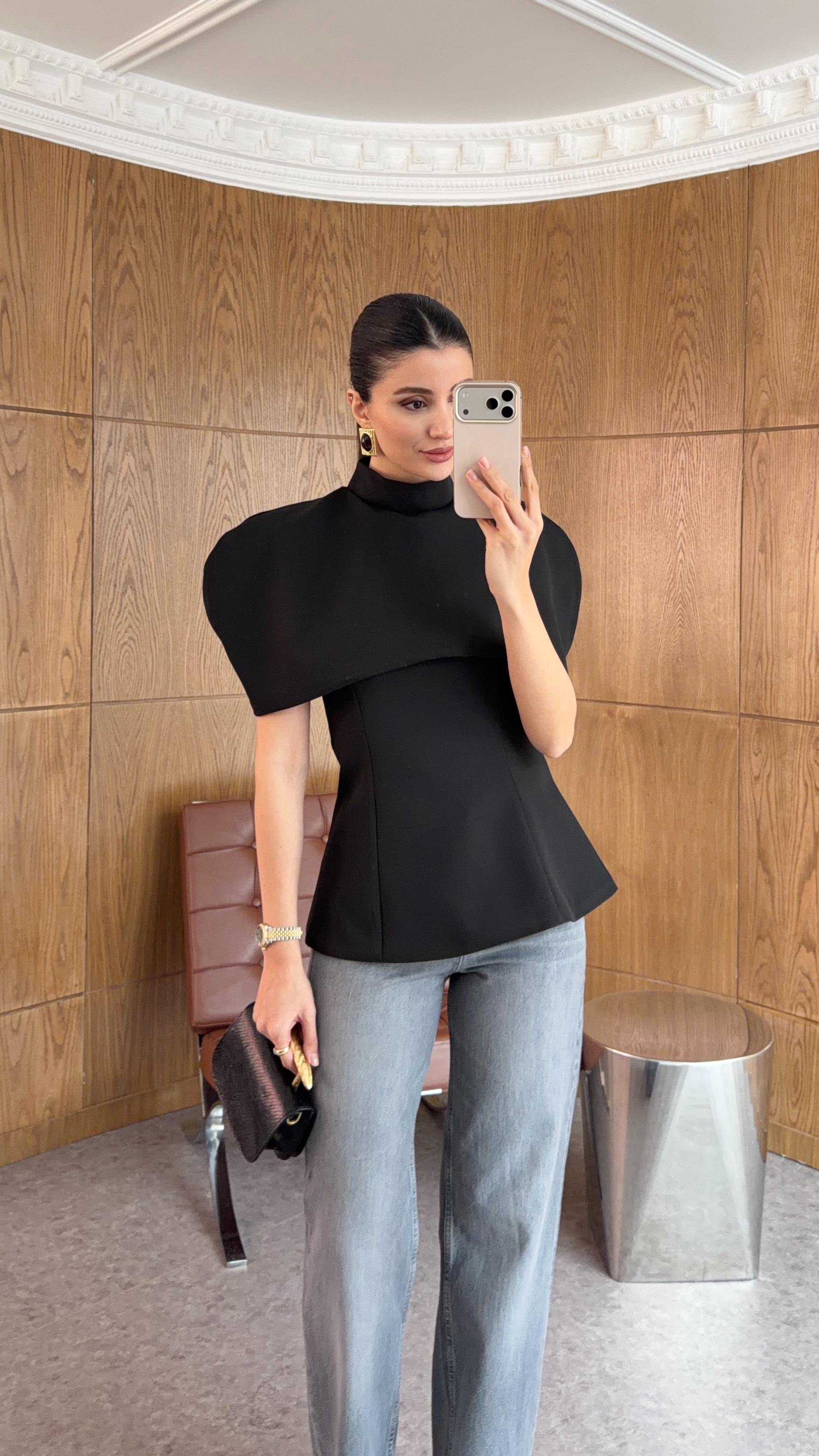 2 Parçalı Siyah Bluz