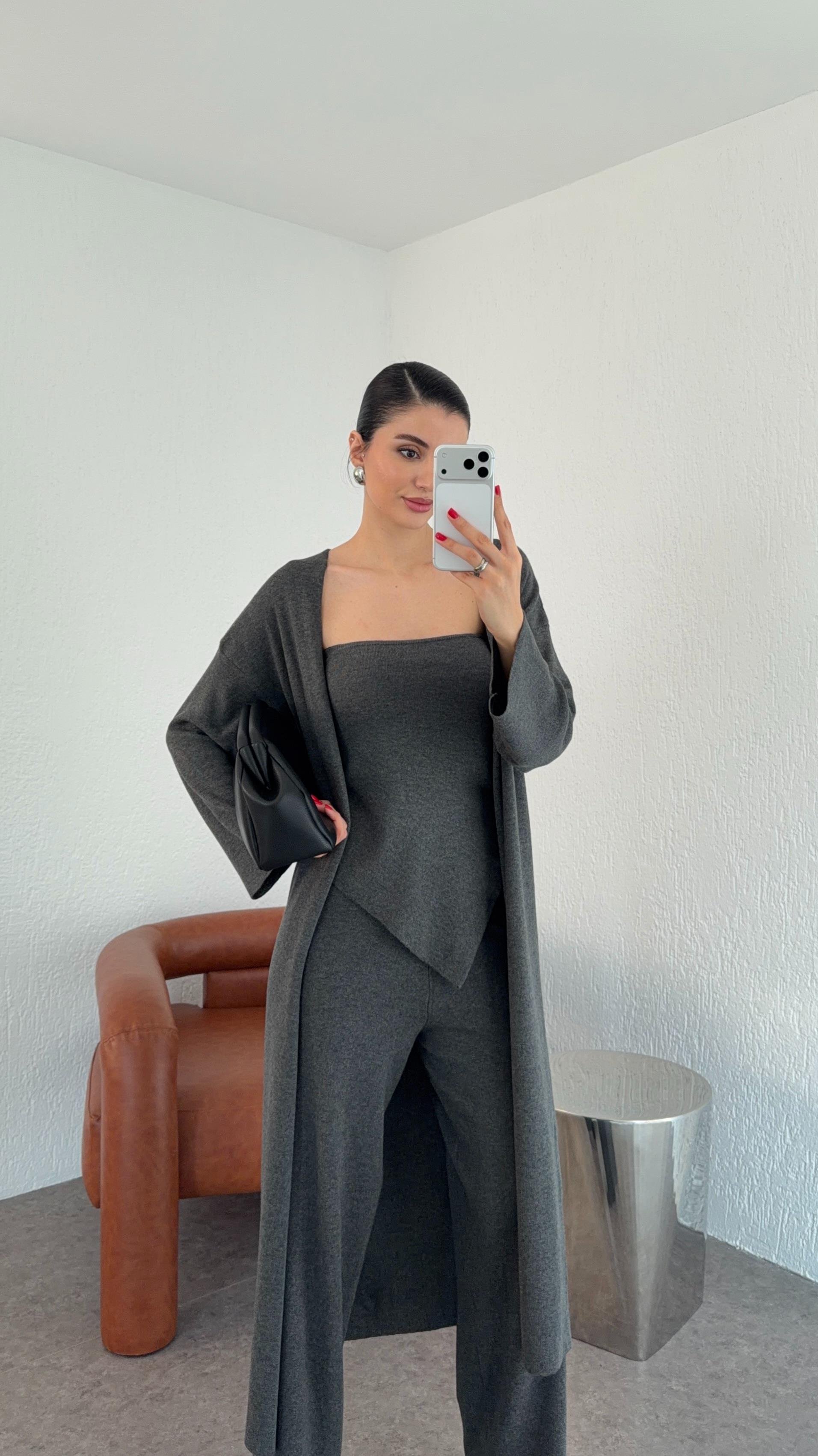 3'lü Antrasit Takım