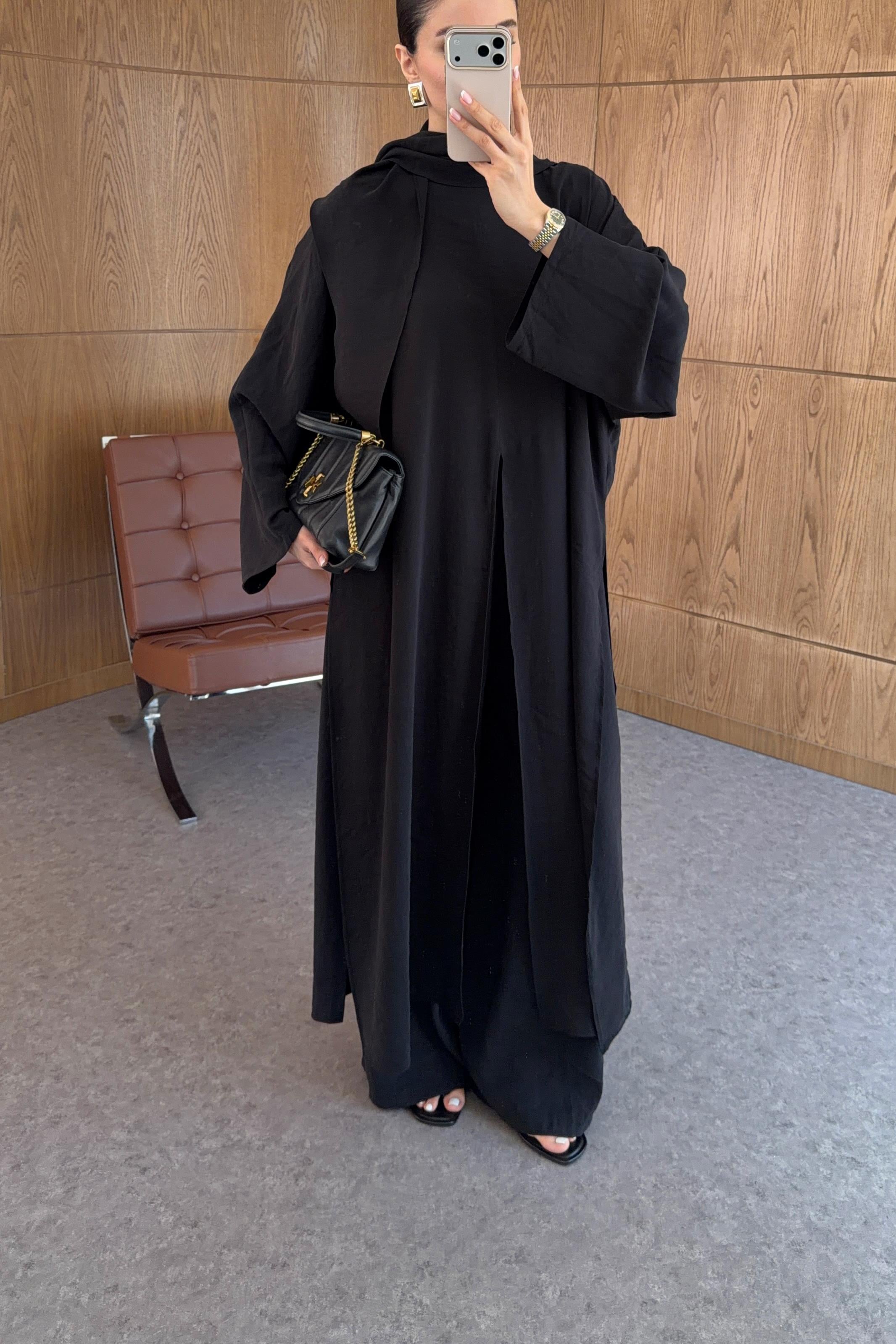 3'lü Modest Siyah Takım