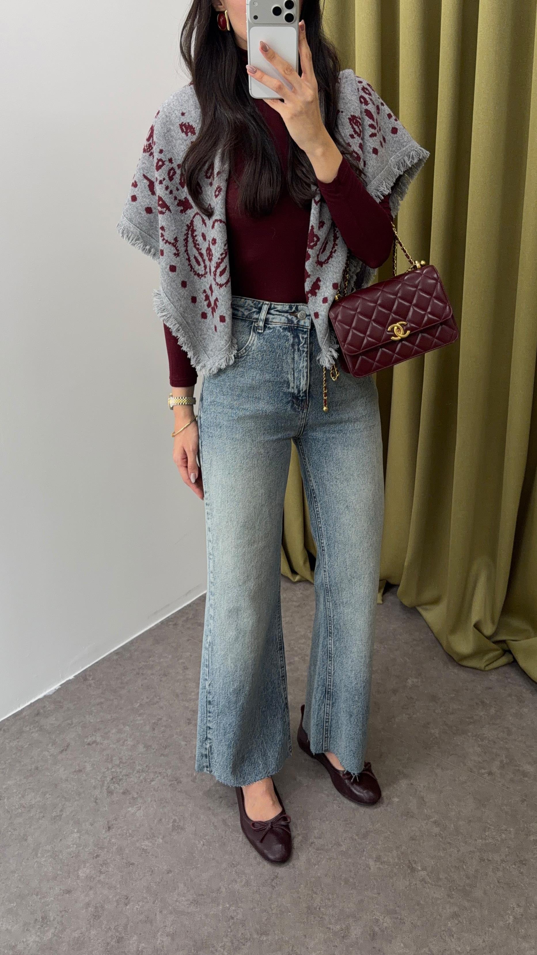 Açık Kar Yıkama Flare Jean