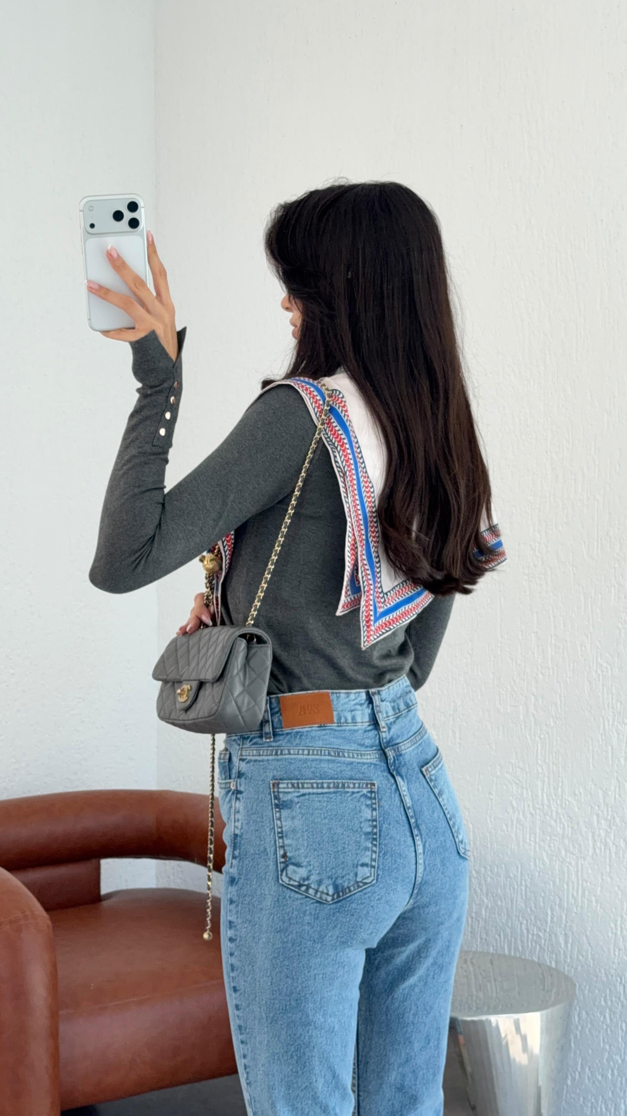 Açık Mavi Momfit Jean