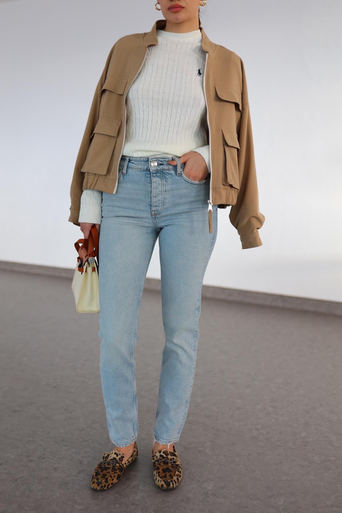 Açık Mavi Momfit Jean