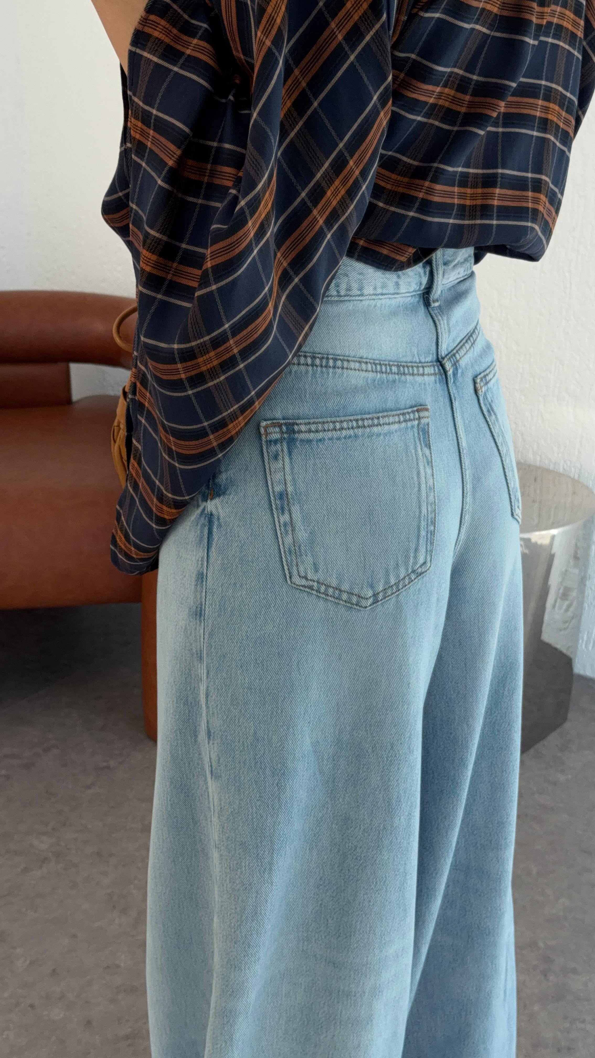 Açık Mavi Salaş Jean