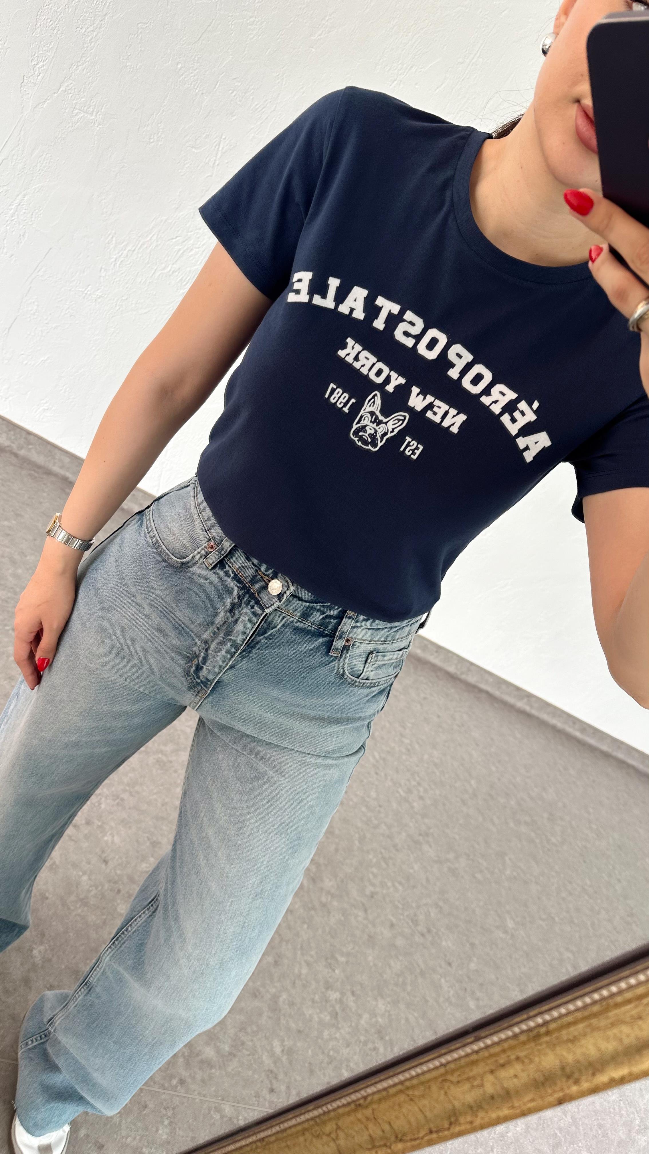 Aero 1987 Lacivert Tshirt