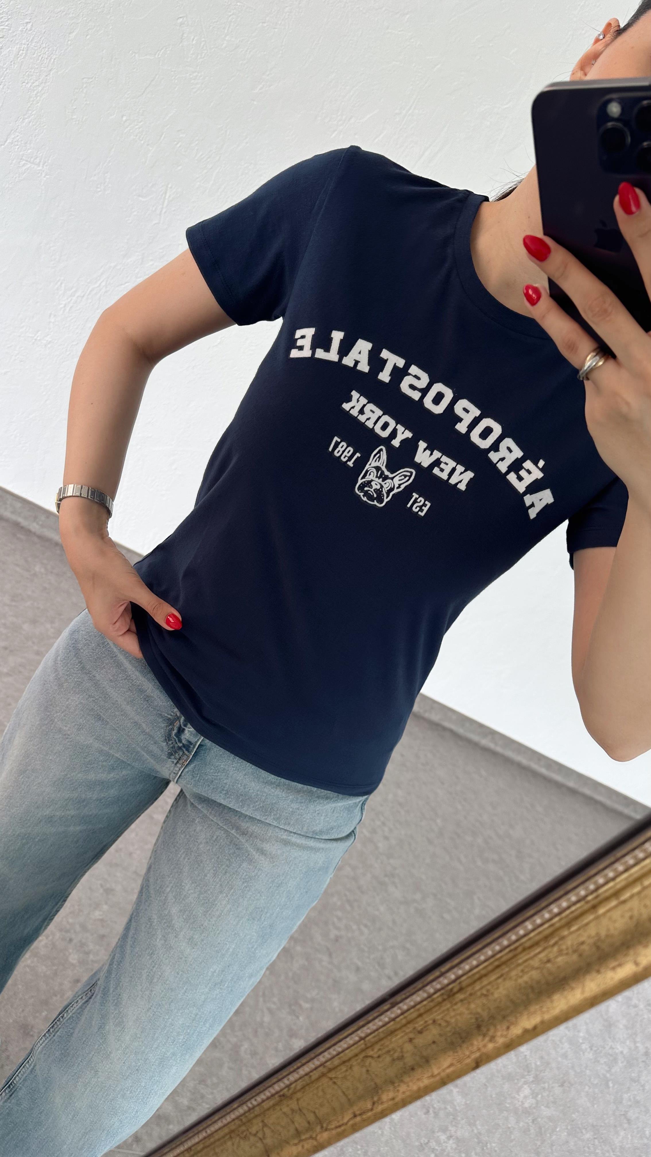 Aero 1987 Lacivert Tshirt