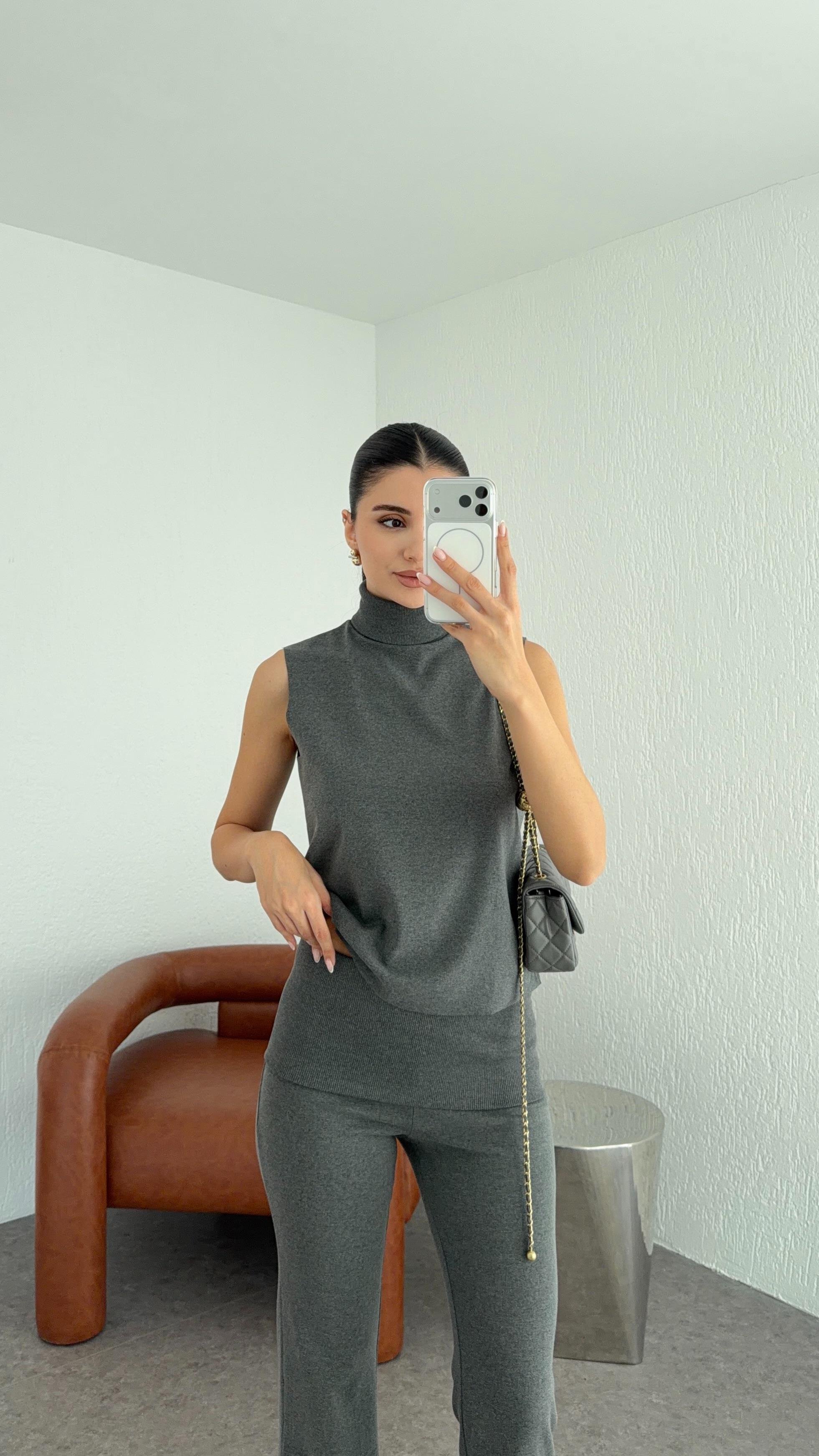 Antrasit Balıkçı Triko