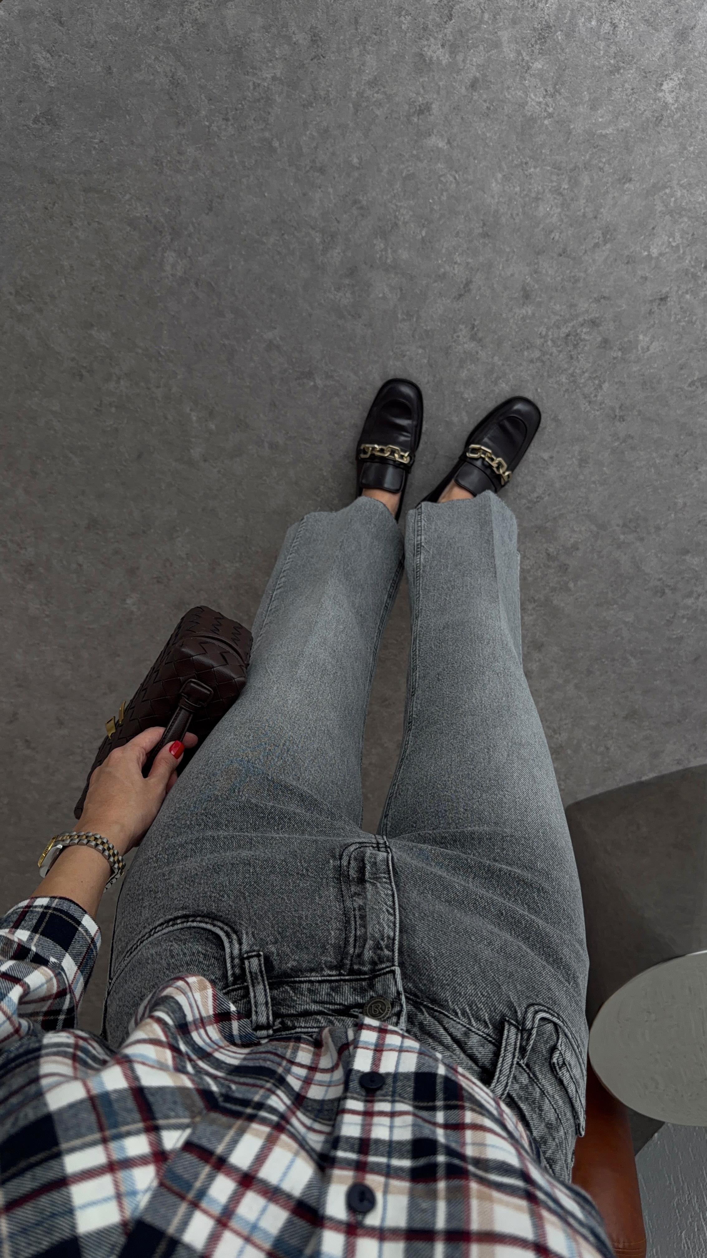 Antrasit Flare Jean
