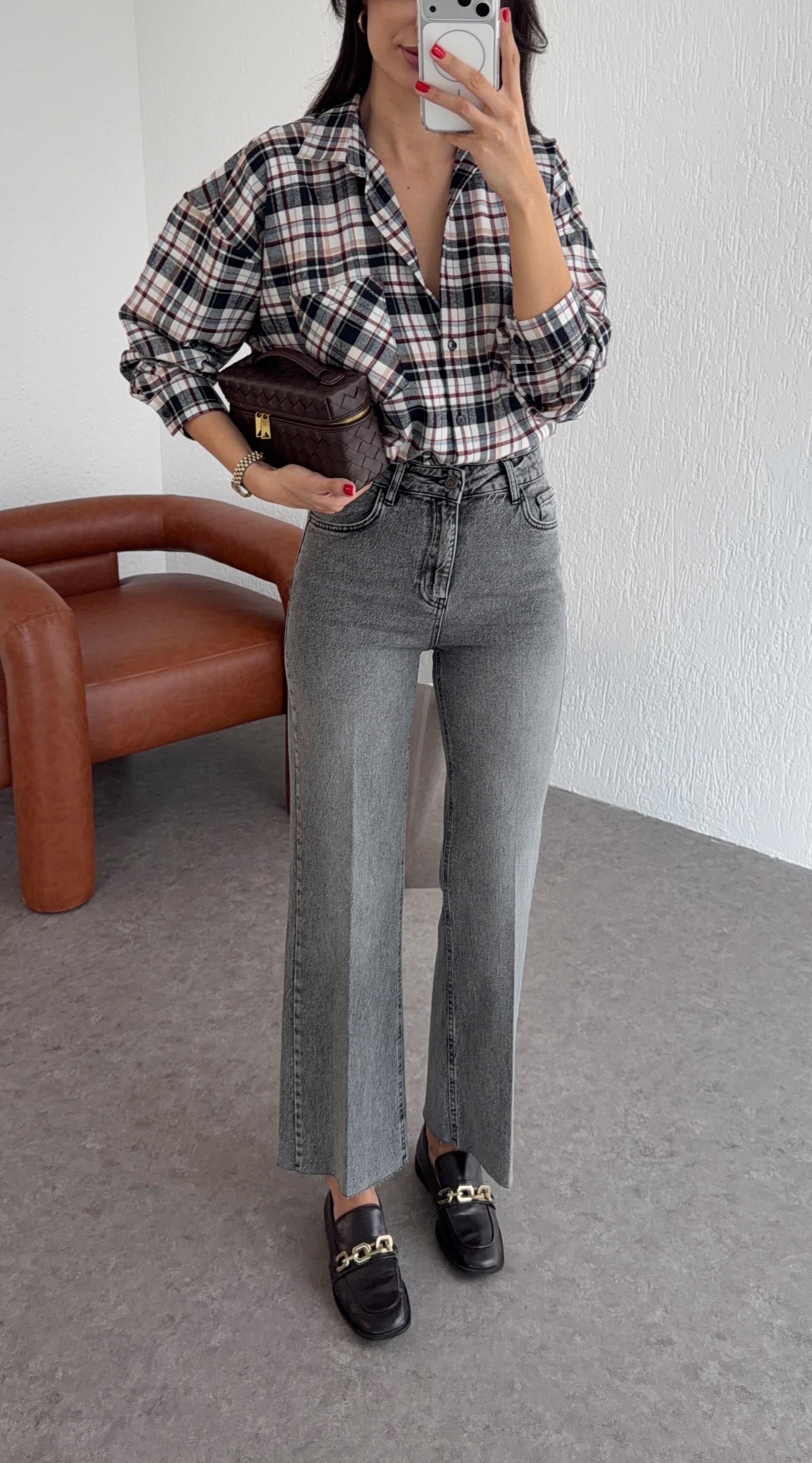 Antrasit Flare Jean