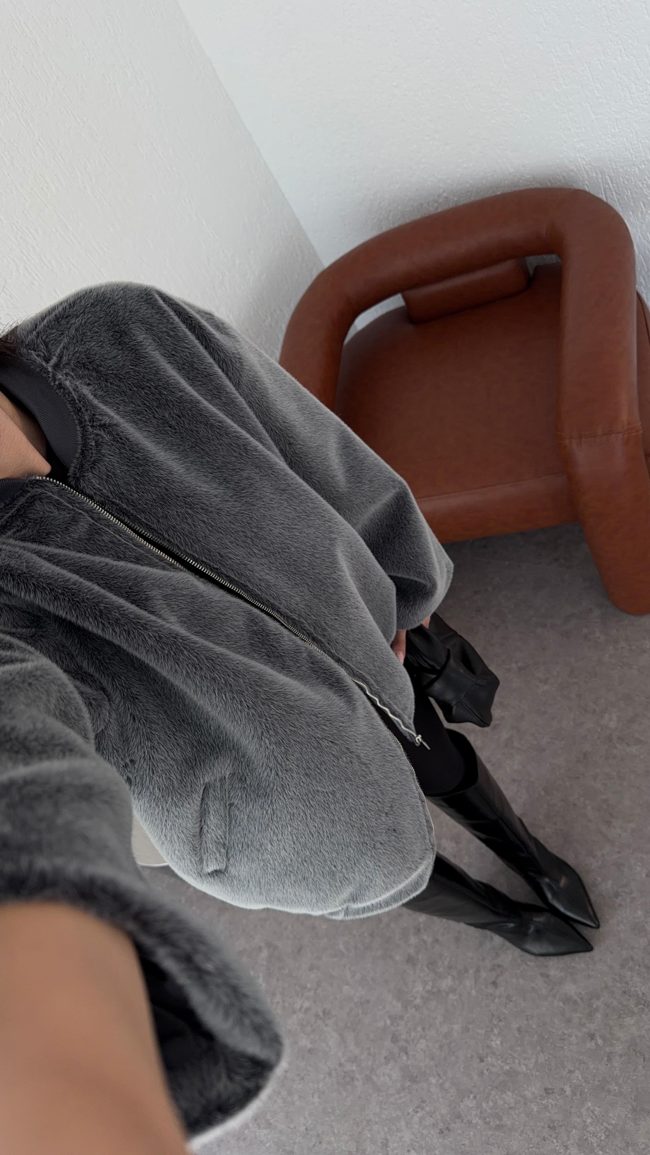 Antrasit Premium Bomber Ceket