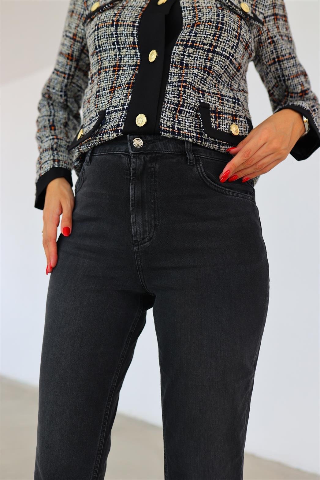 Antrasit Straight Jean