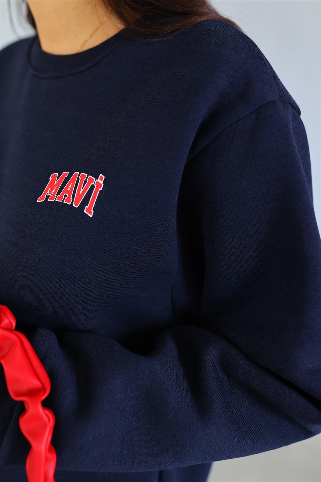 Arka Baskılı Lacivert Sweat